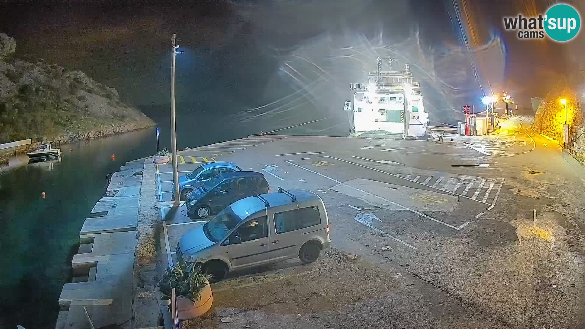 Webcam Prizna ferry port to Pag island