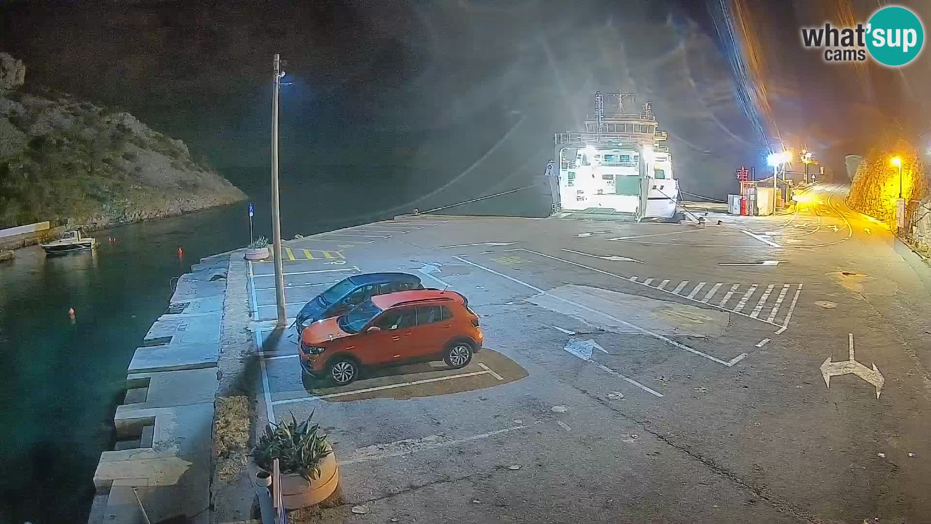 Webcam Fährhafen Prizna – zur Insel Pag