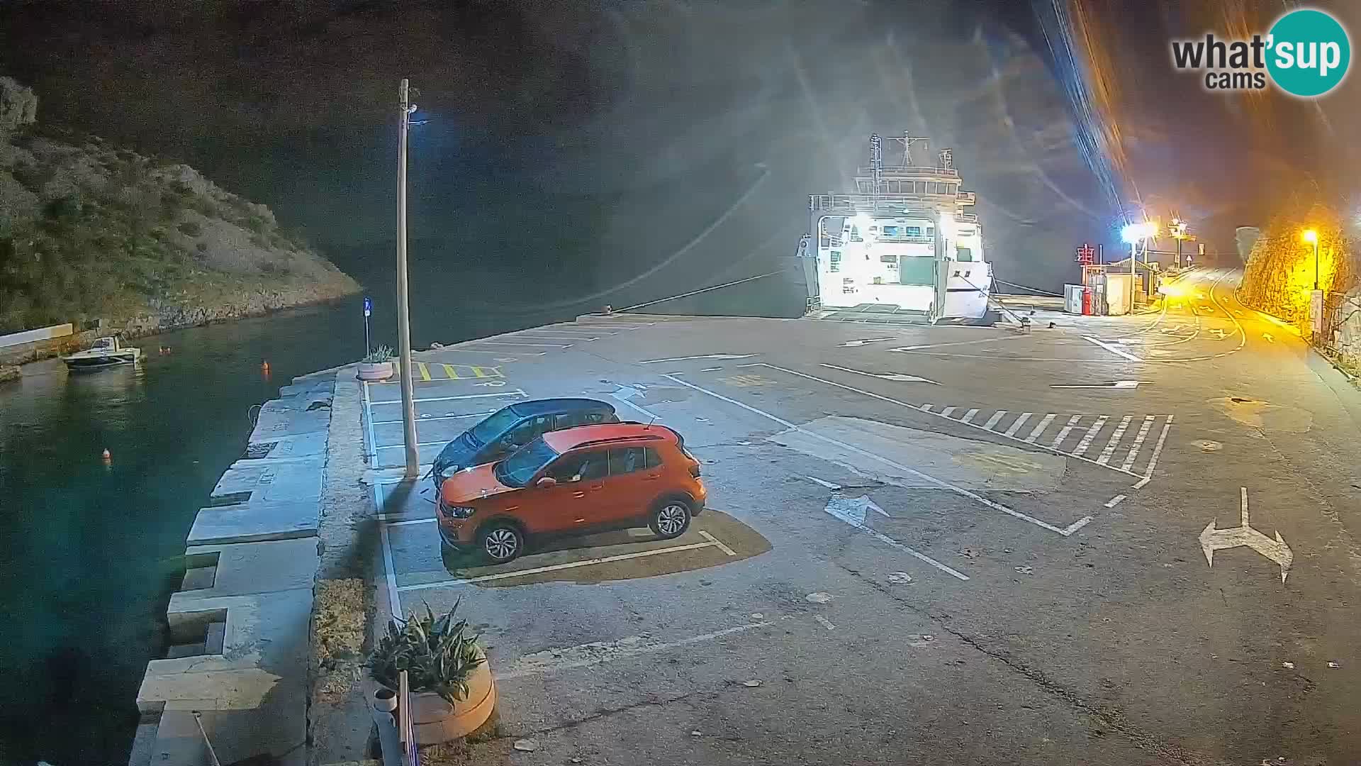 Webcam Fährhafen Prizna – zur Insel Pag