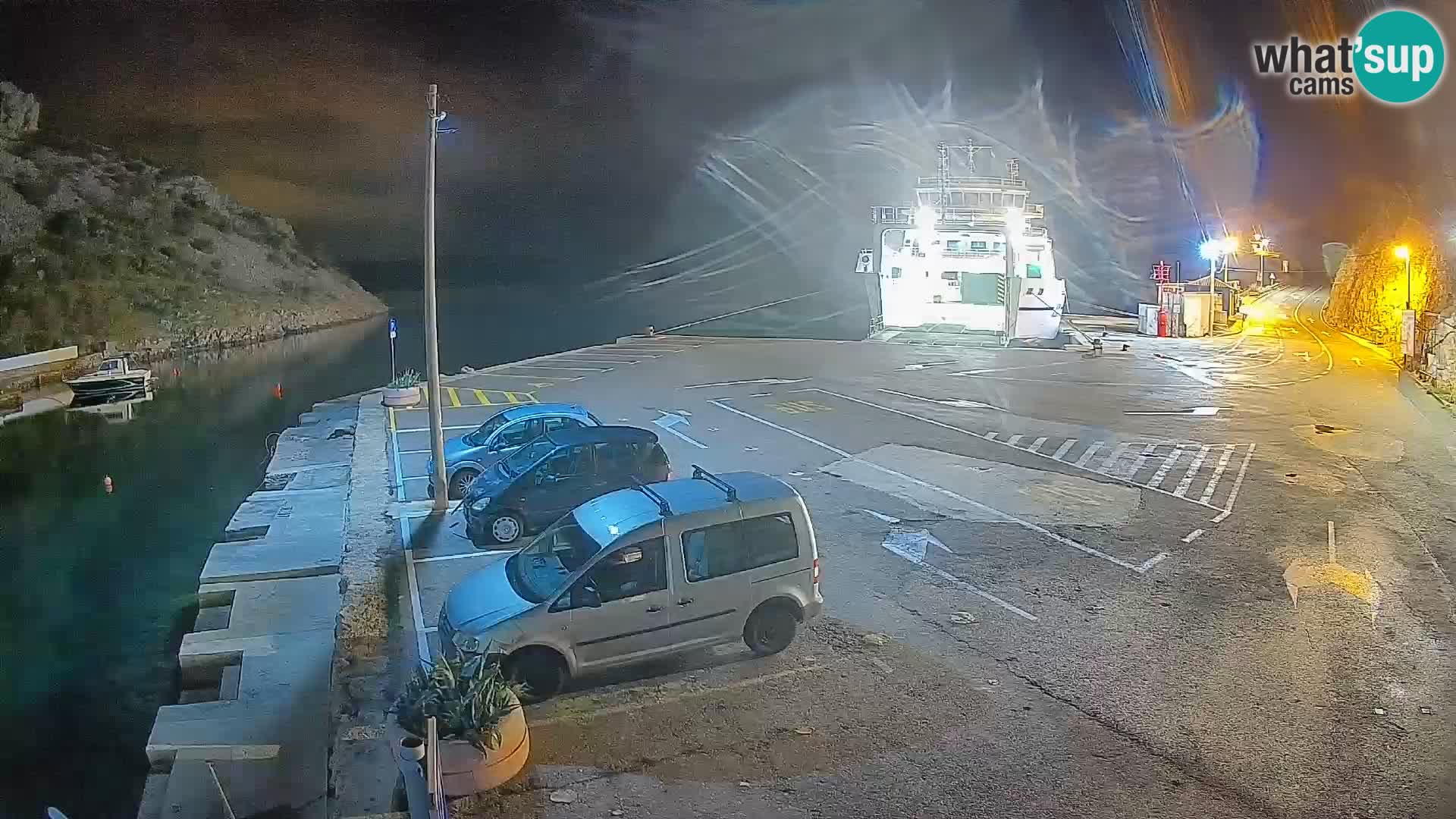 Webcam Fährhafen Prizna – zur Insel Pag