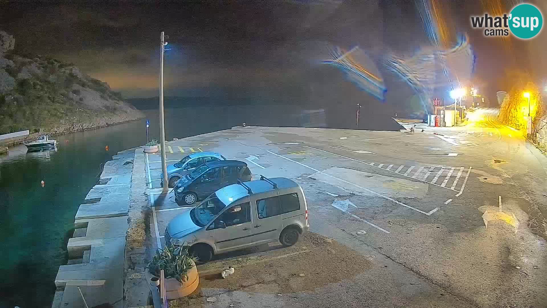 Webcam Prizna ferry port to Pag island
