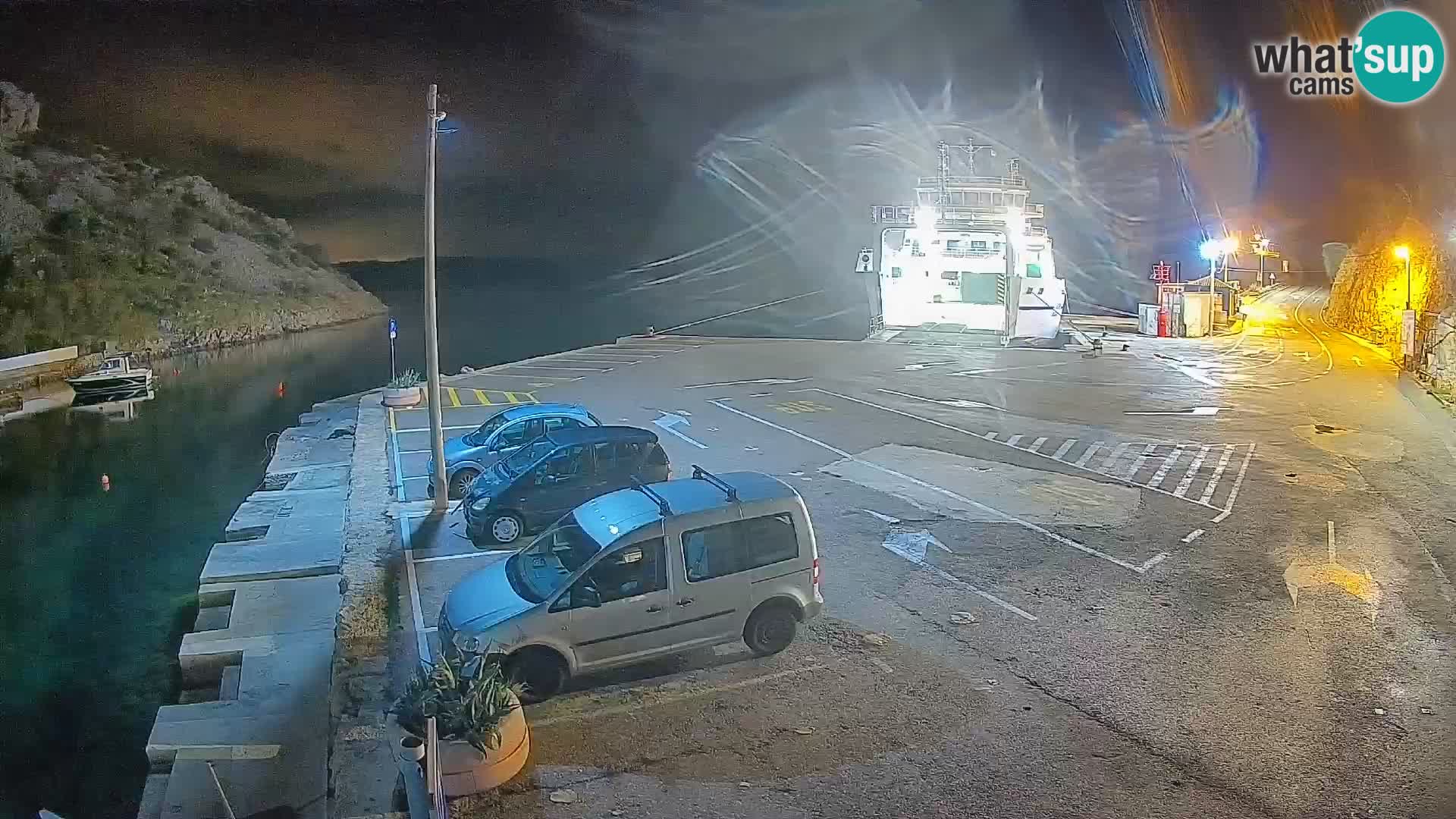 Webcam Fährhafen Prizna – zur Insel Pag