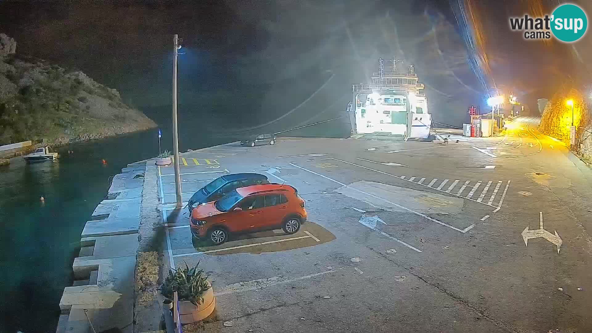 Webcam Prizna ferry port to Pag island