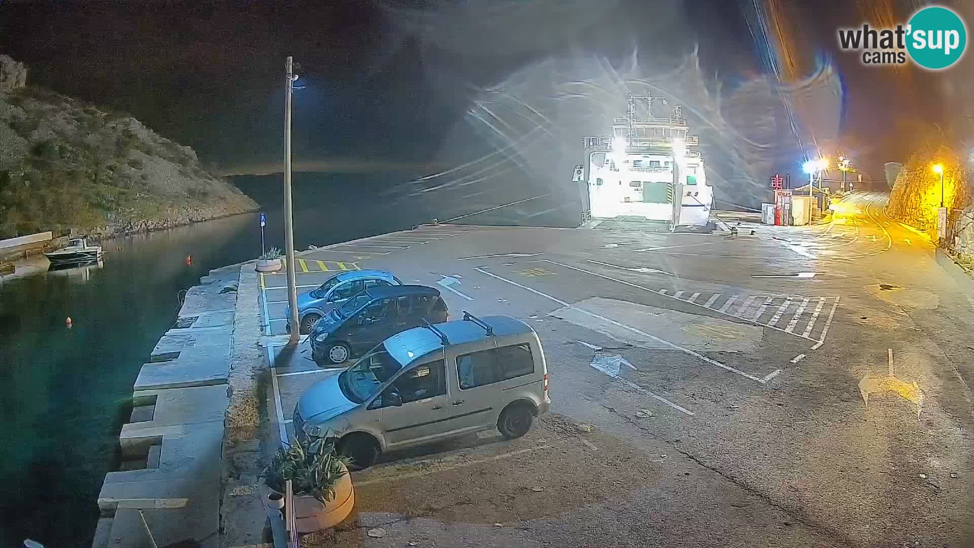 Webcam Prizna ferry port to Pag island