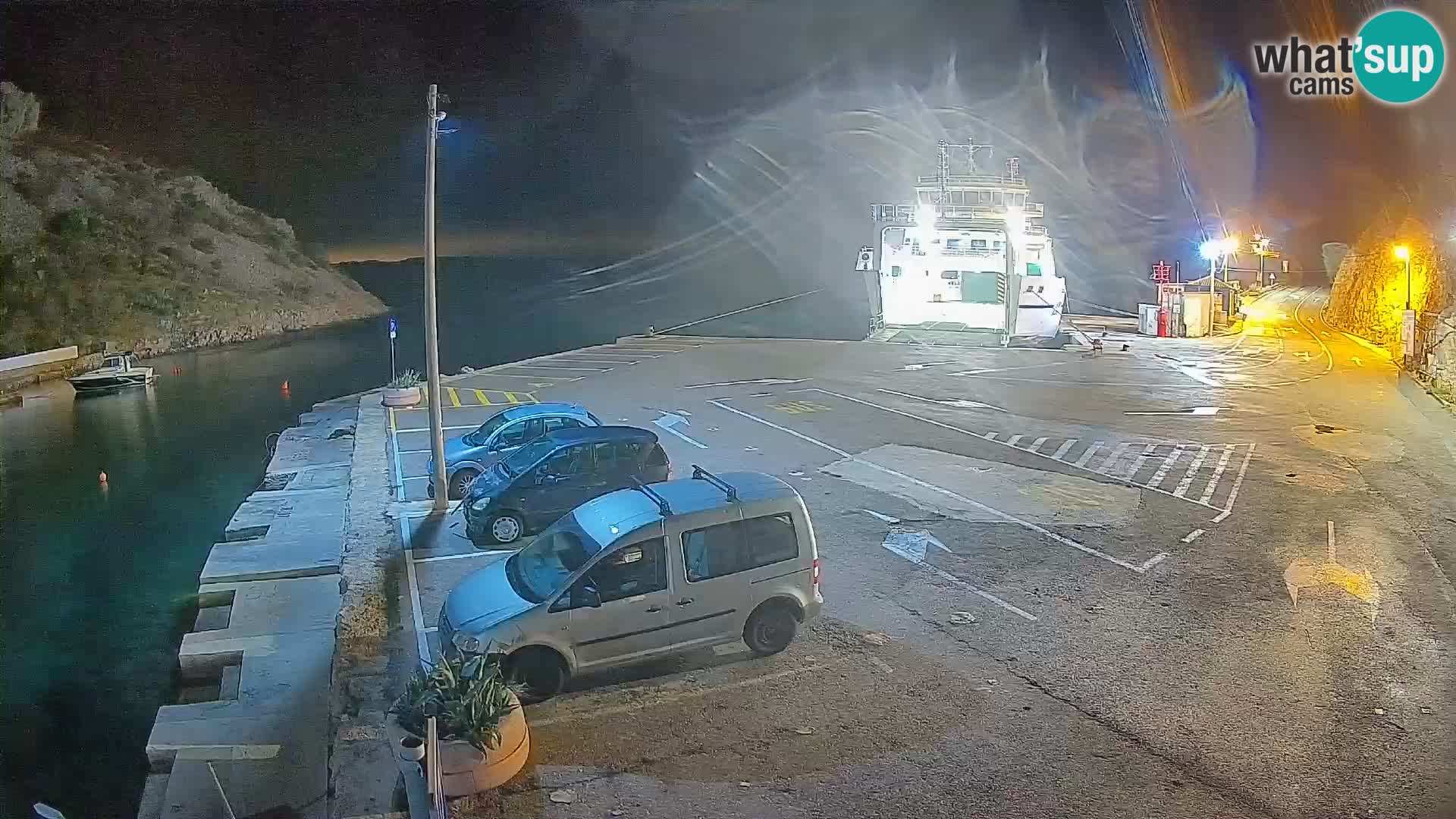 Webcam port de ferry de Prizna – vers l’île de Pag