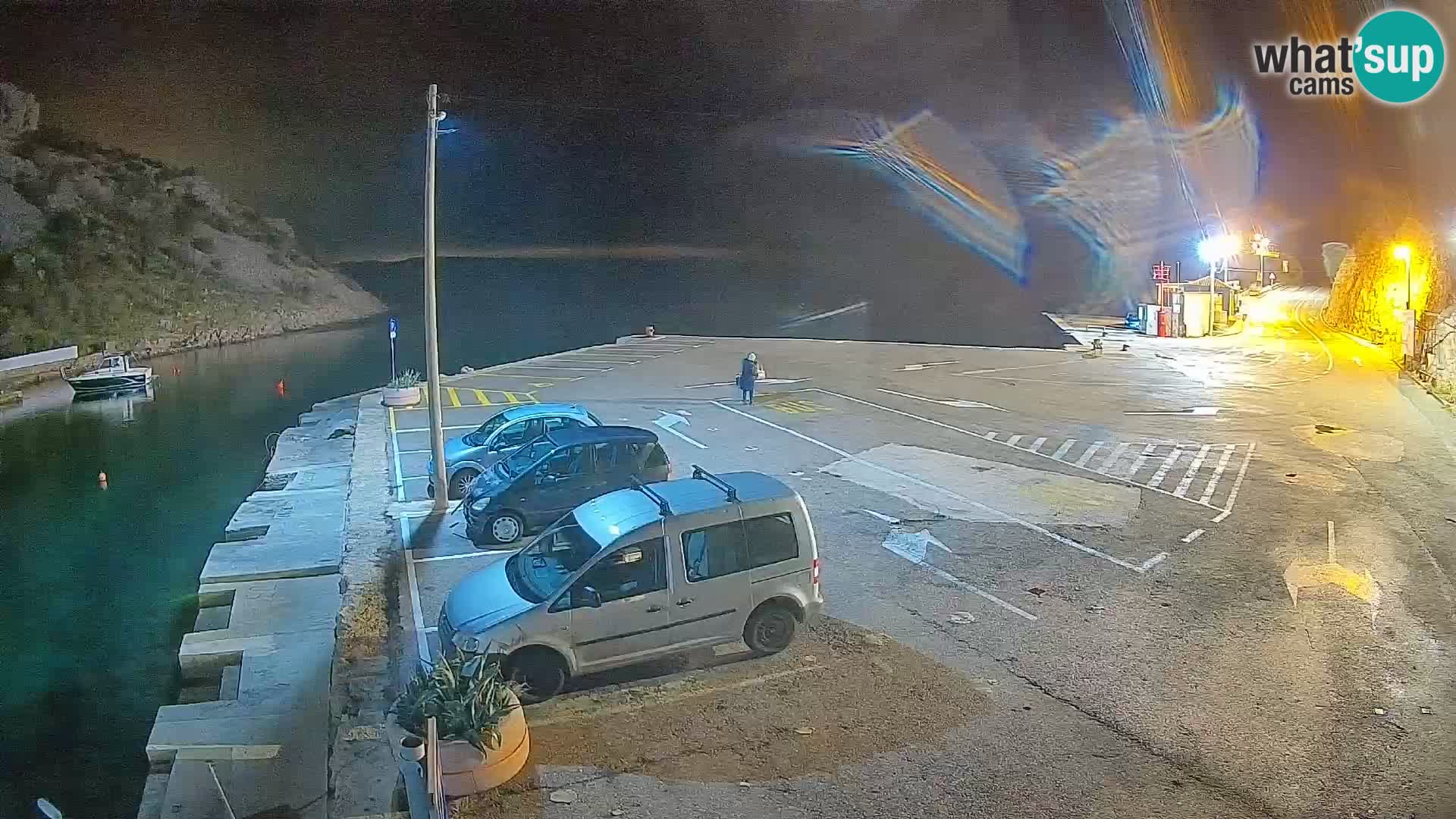 Webcam Prizna ferry port to Pag island