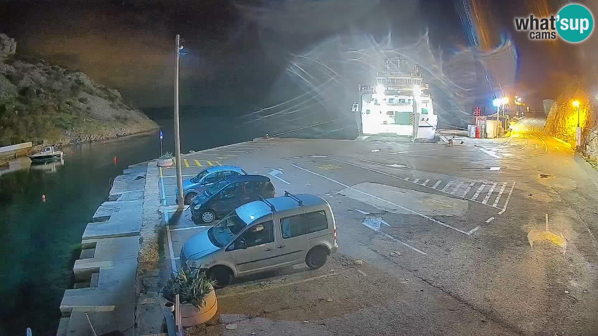 Webcam Fährhafen Prizna – zur Insel Pag