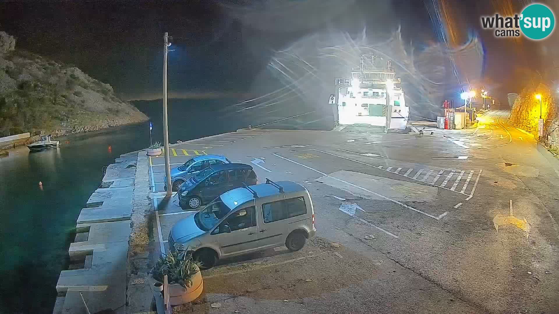 Webcam Prizna ferry port to Pag island