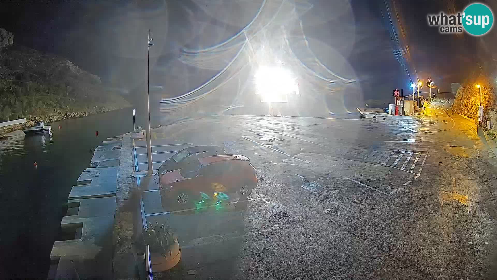 Webcam Prizna ferry port to Pag island