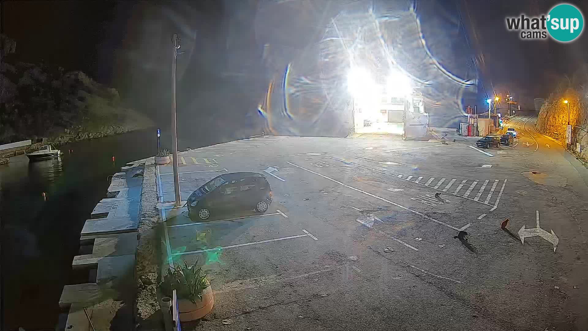 Webcam Prizna ferry port to Pag island