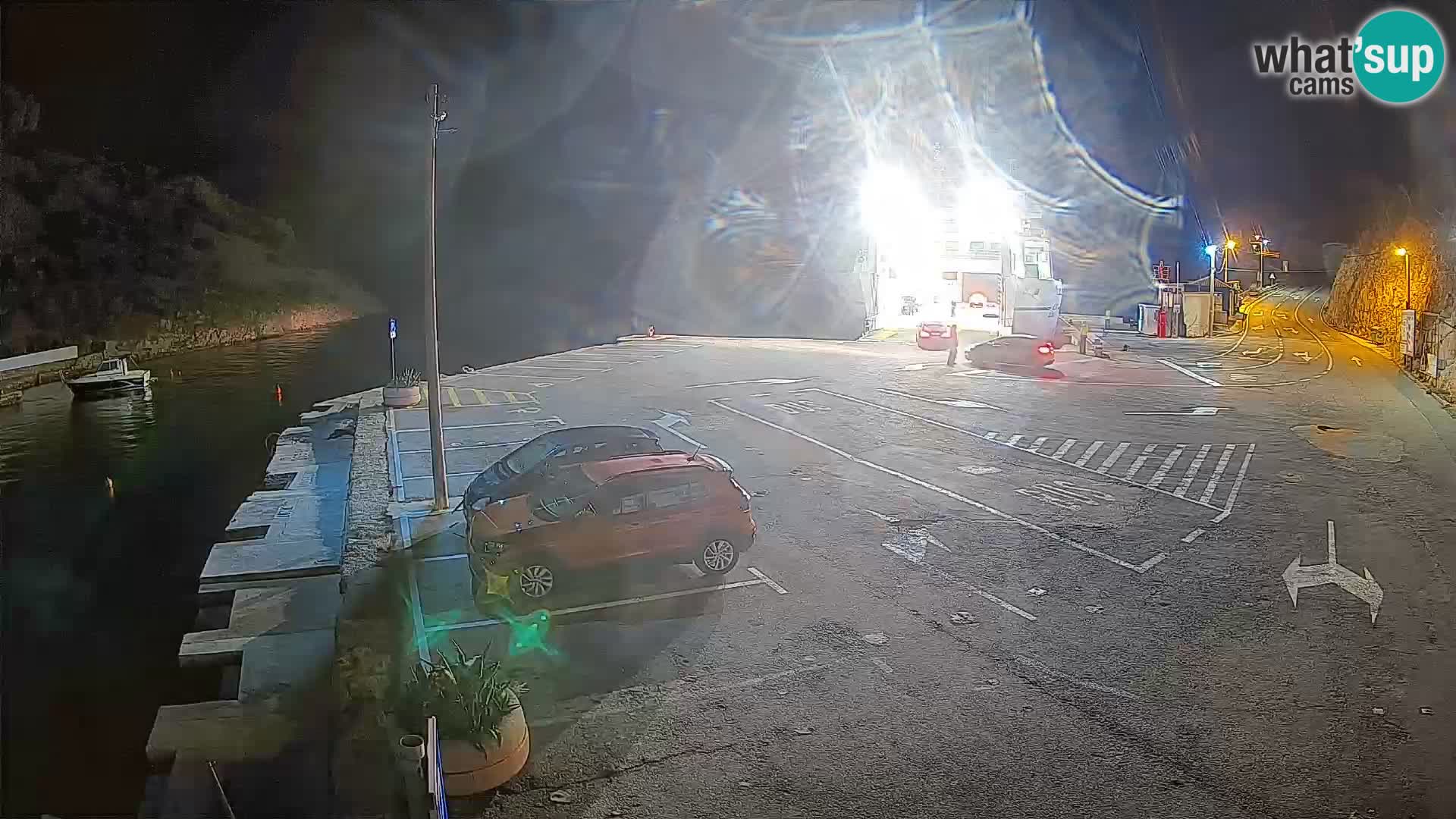 Webcam port de ferry de Prizna – vers l’île de Pag