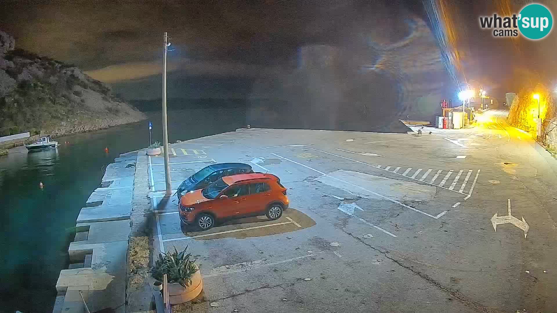 Webcam Prizna ferry port to Pag island