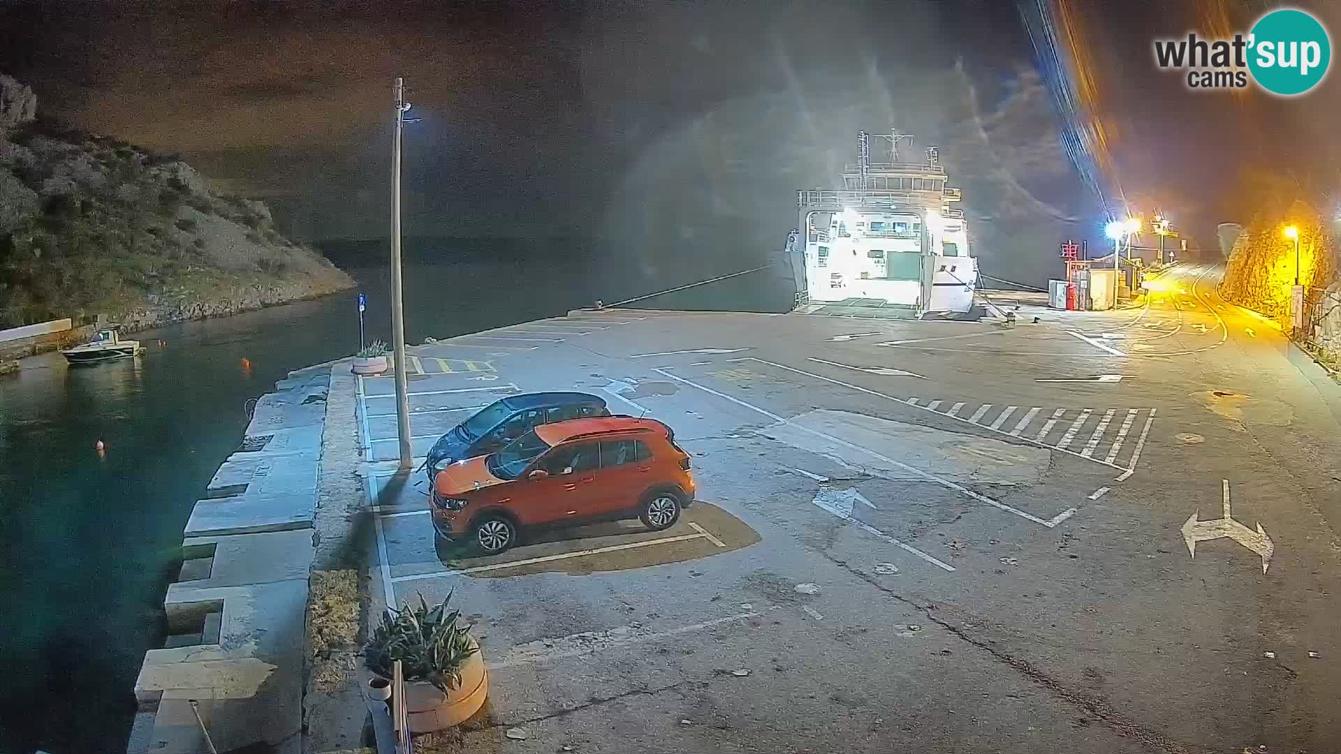 Webcam Fährhafen Prizna – zur Insel Pag