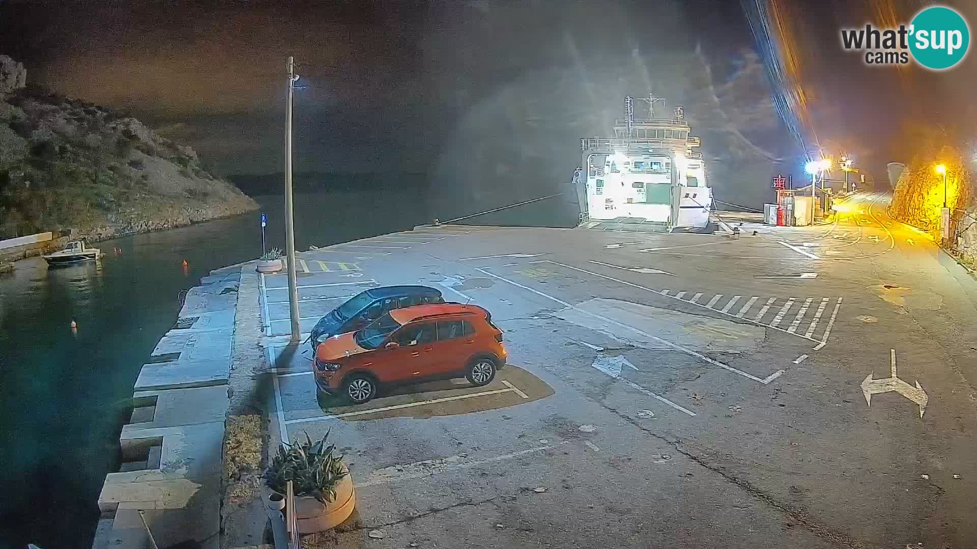 Webcam Prizna ferry port to Pag island