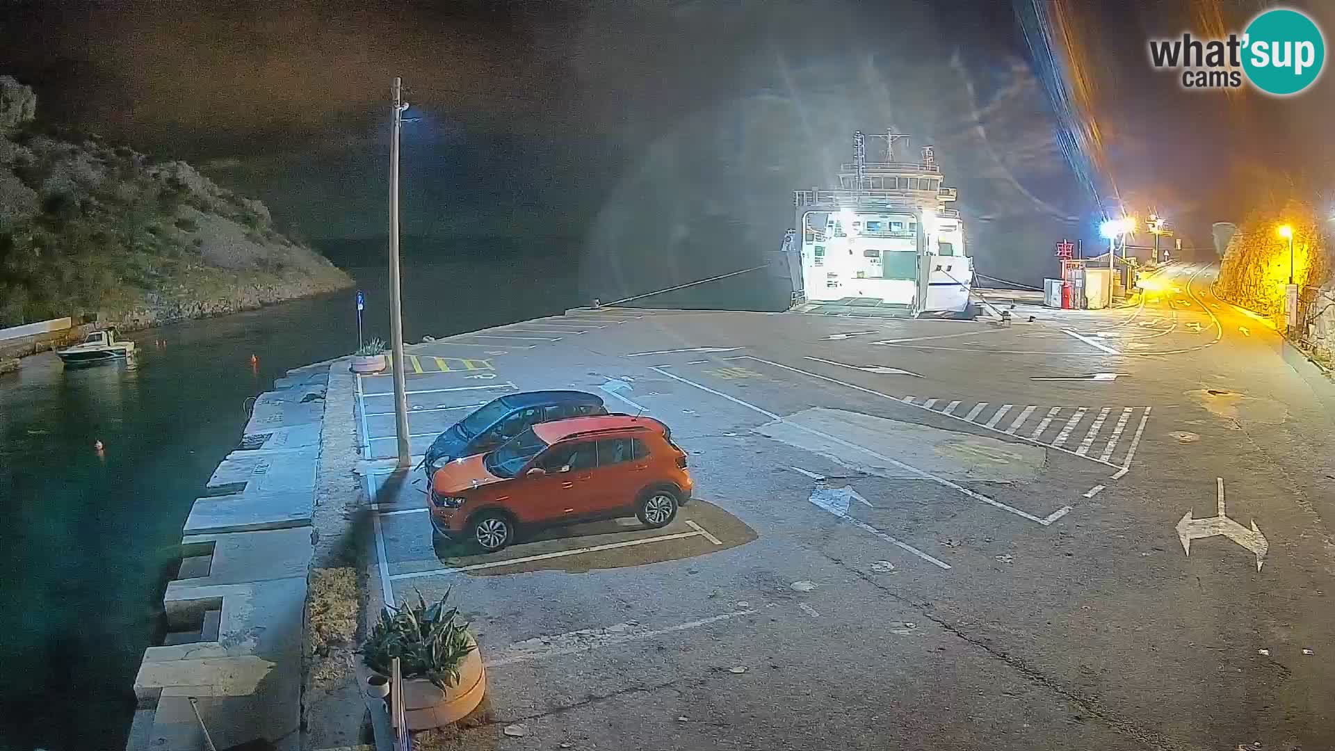 Webcam Fährhafen Prizna – zur Insel Pag