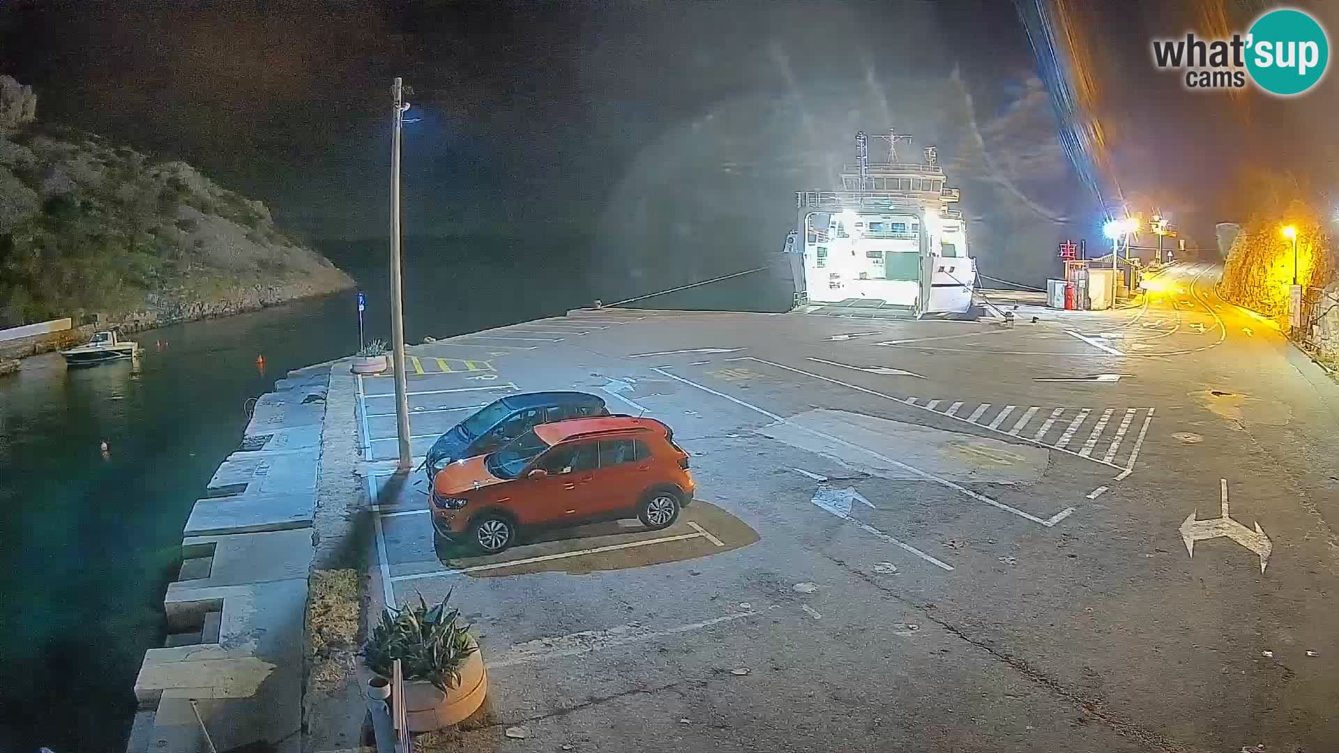 Webcam Prizna ferry port to Pag island