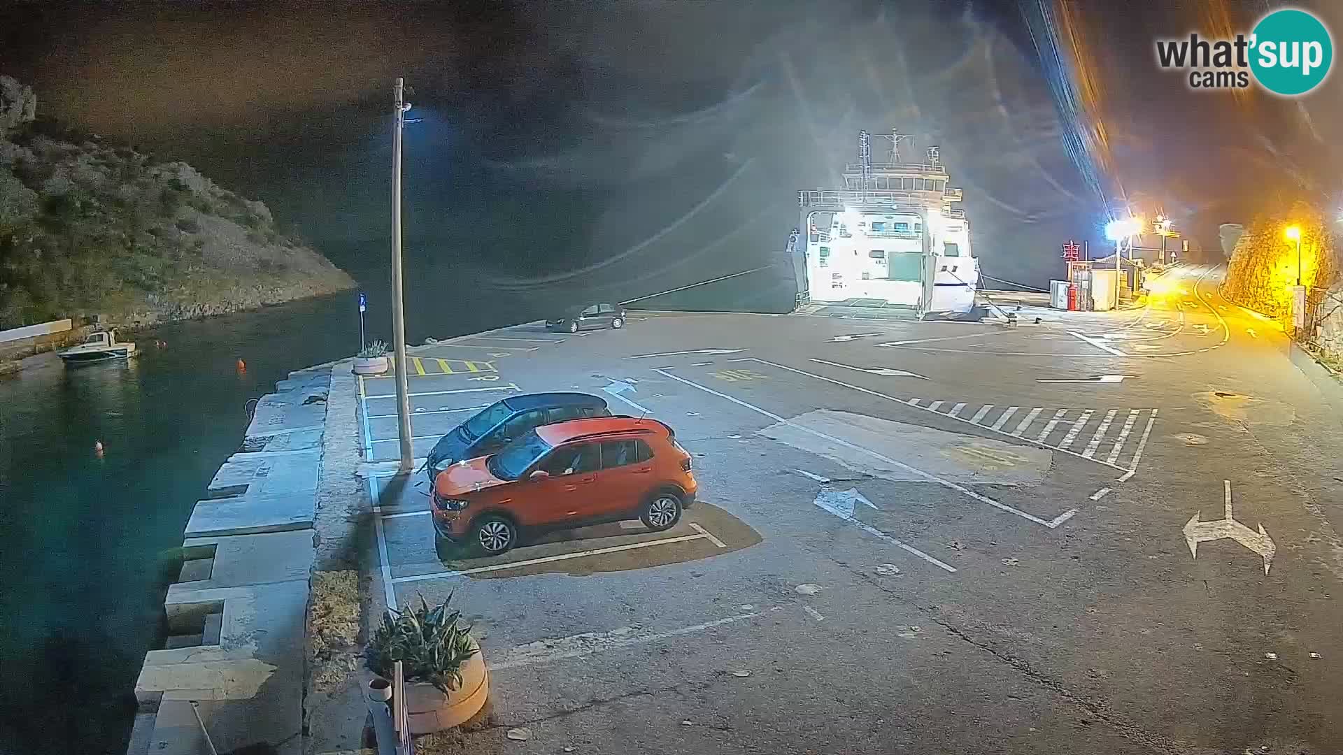 Webcam Prizna ferry port to Pag island