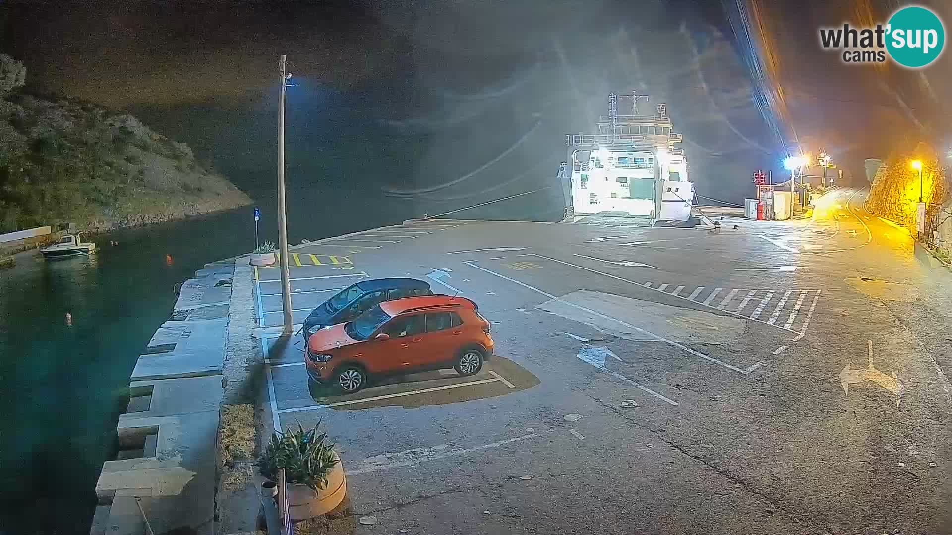 Webcam Prizna ferry port to Pag island