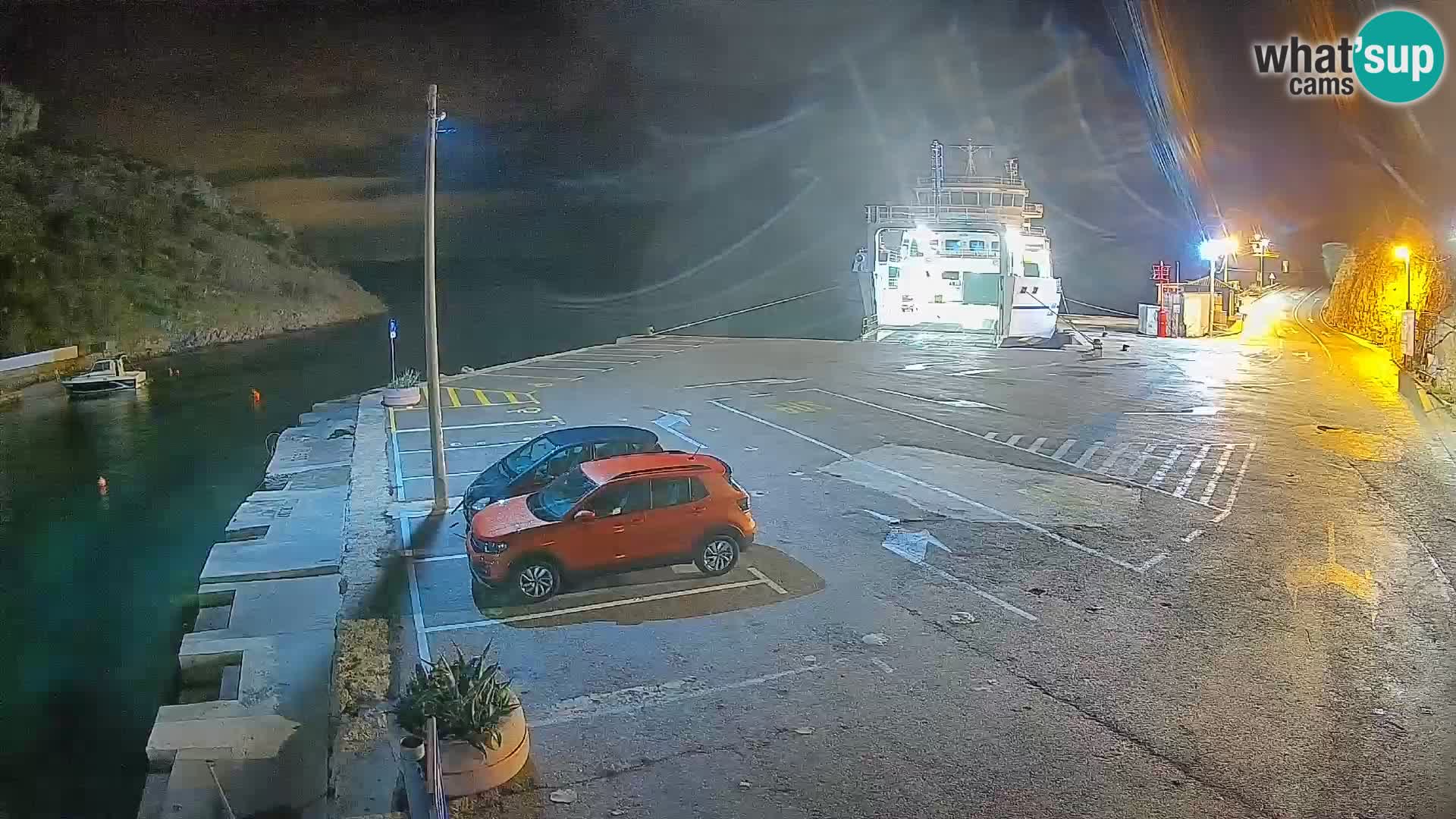 Webcam Prizna ferry port to Pag island