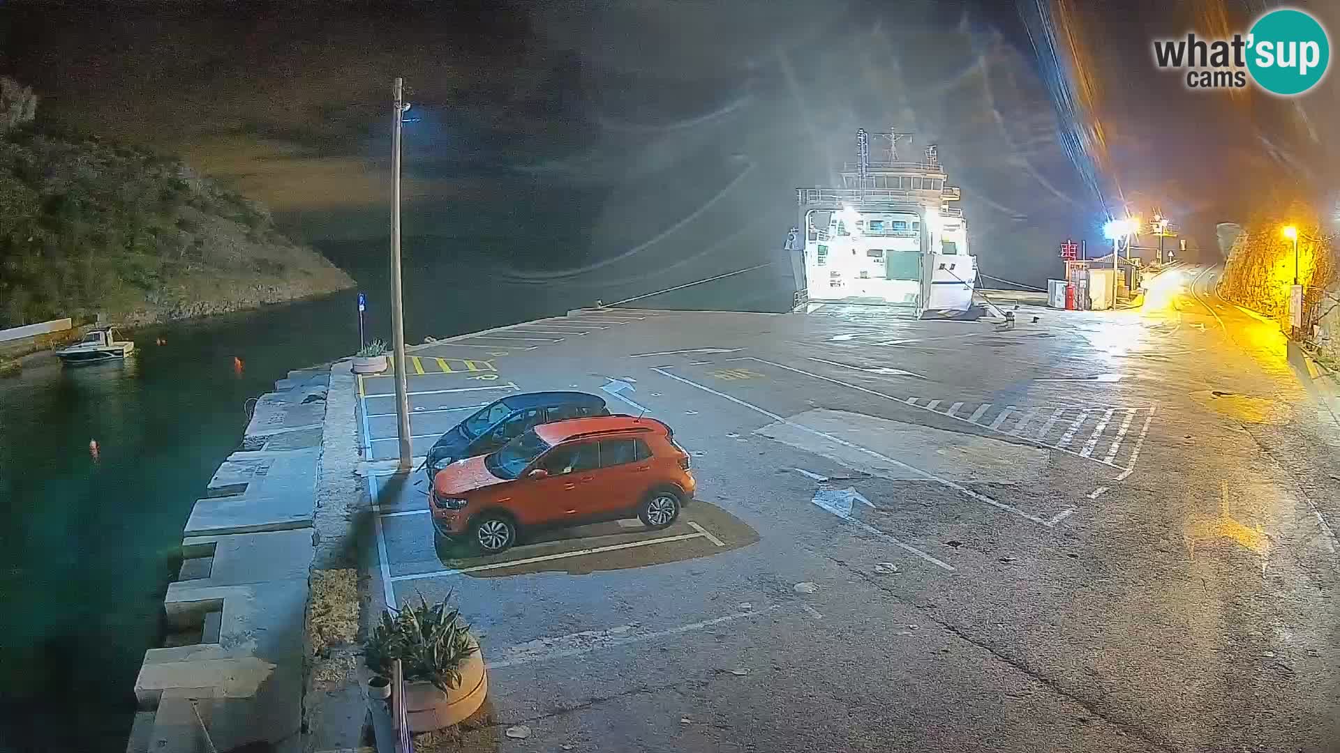 Webcam Prizna ferry port to Pag island
