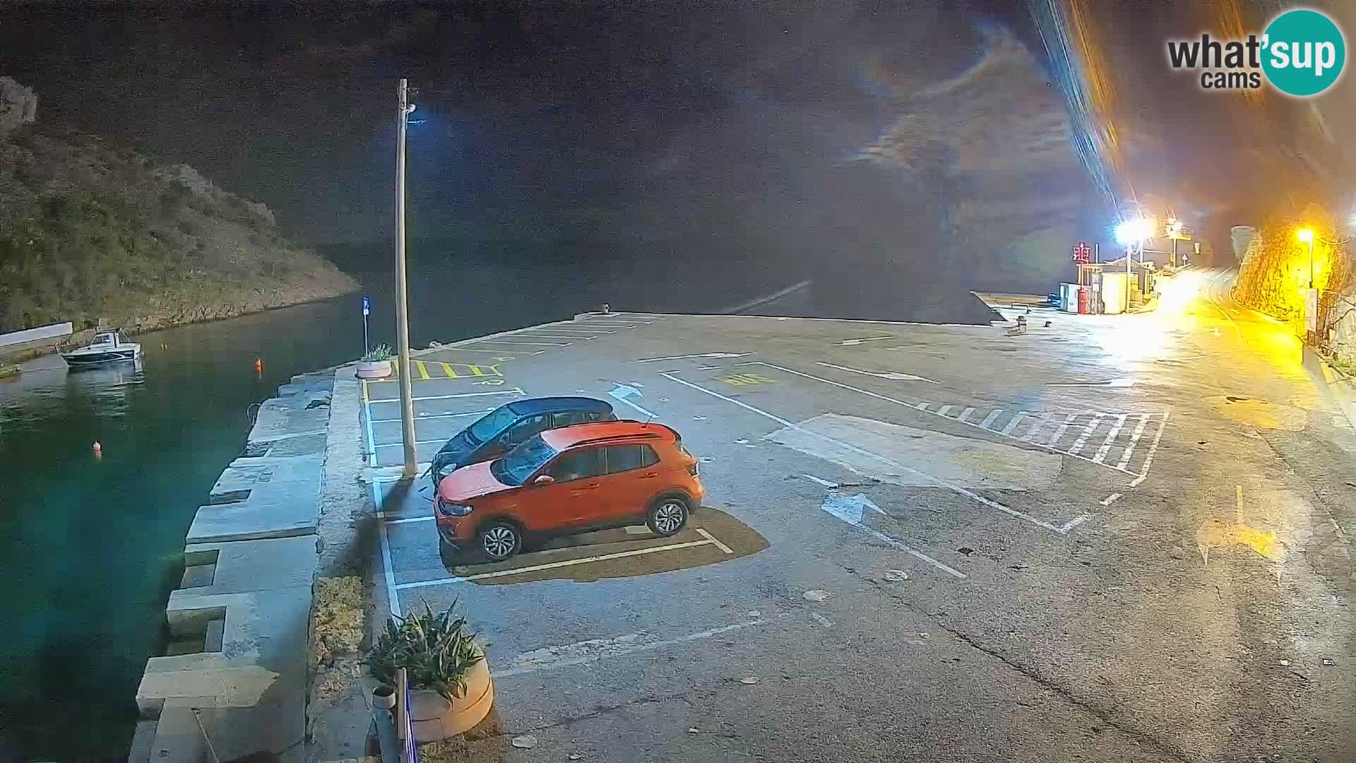 Webcam Prizna ferry port to Pag island