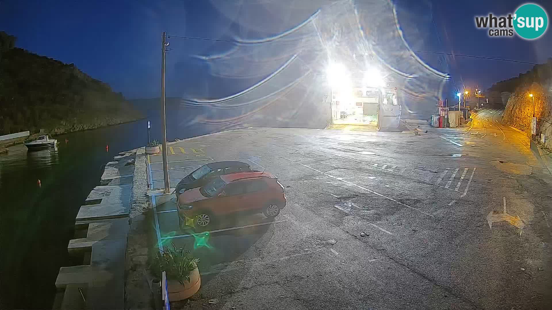 Webcam Prizna ferry port to Pag island