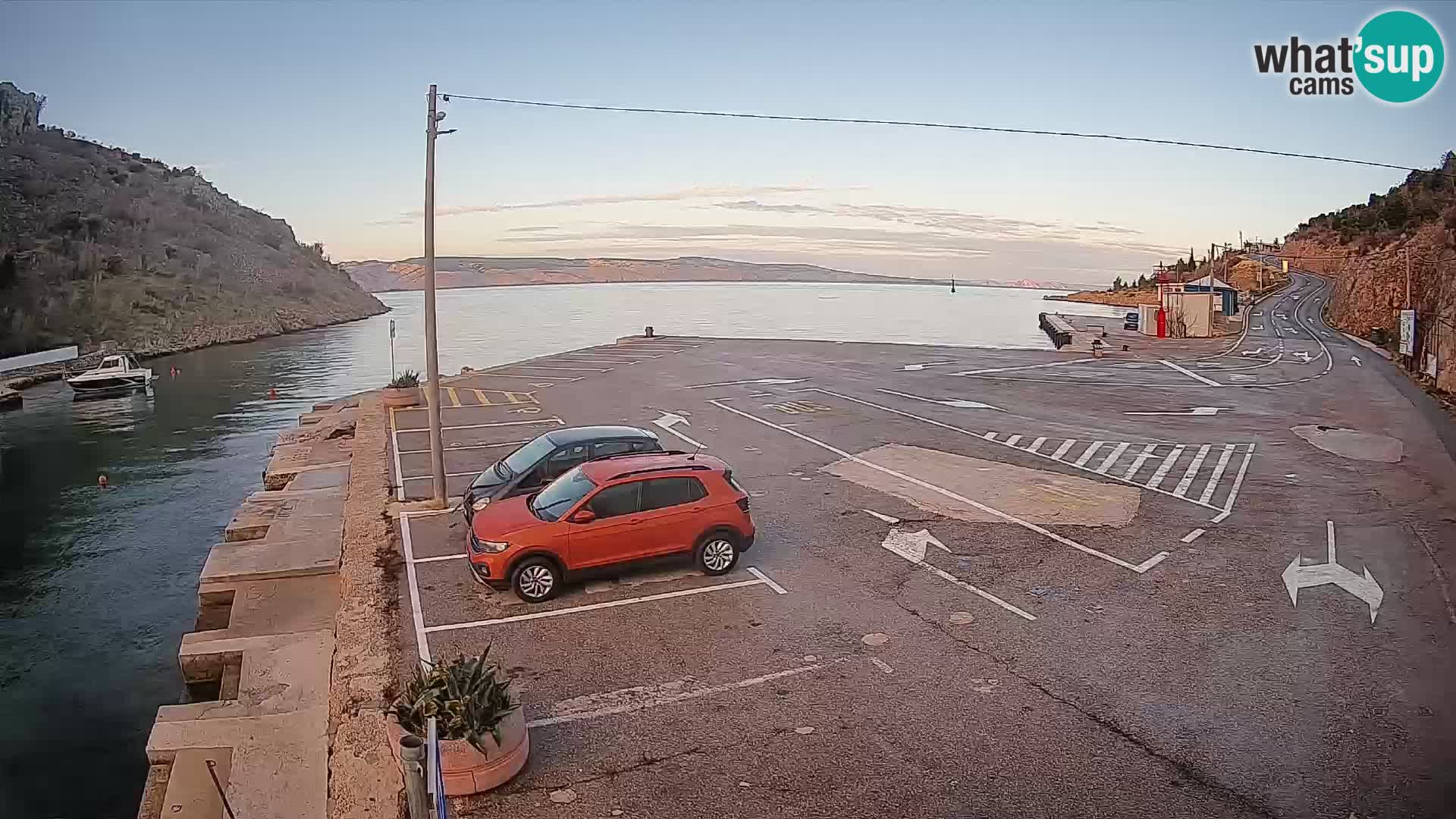 Webcam Fährhafen Prizna – zur Insel Pag