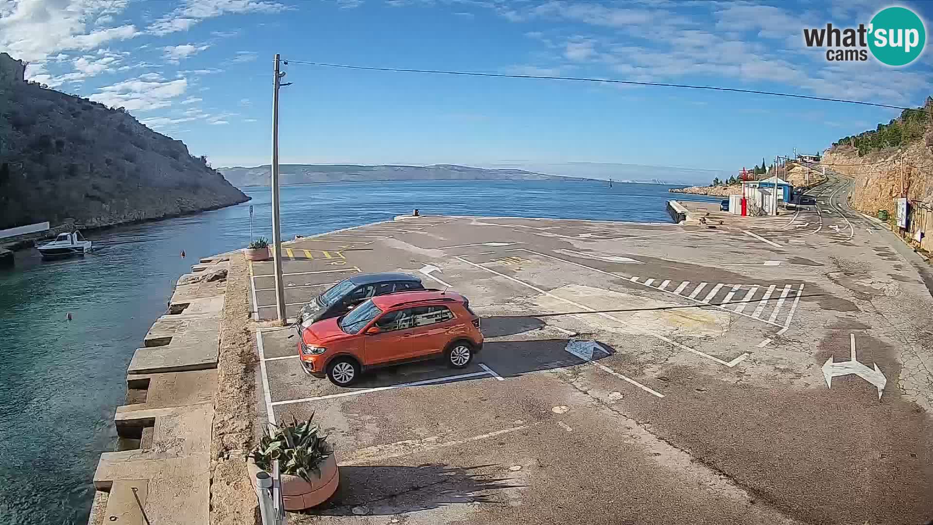 Webcam Fährhafen Prizna – zur Insel Pag