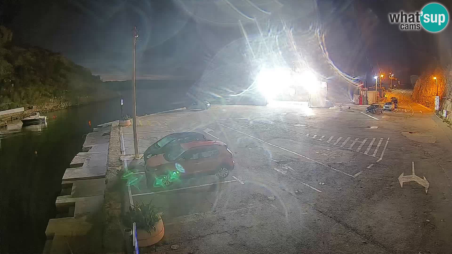 Webcam Prizna ferry port to Pag island