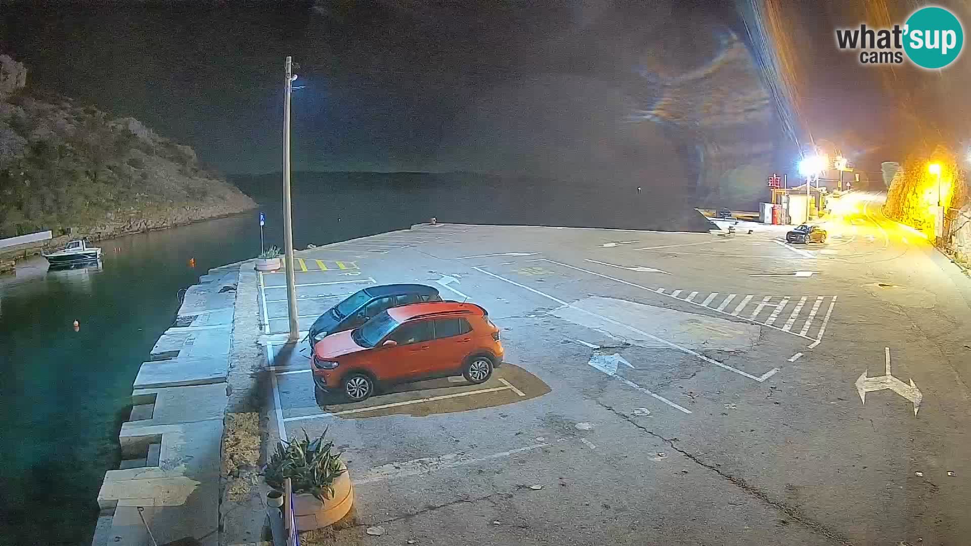 Webcam Prizna ferry port to Pag island