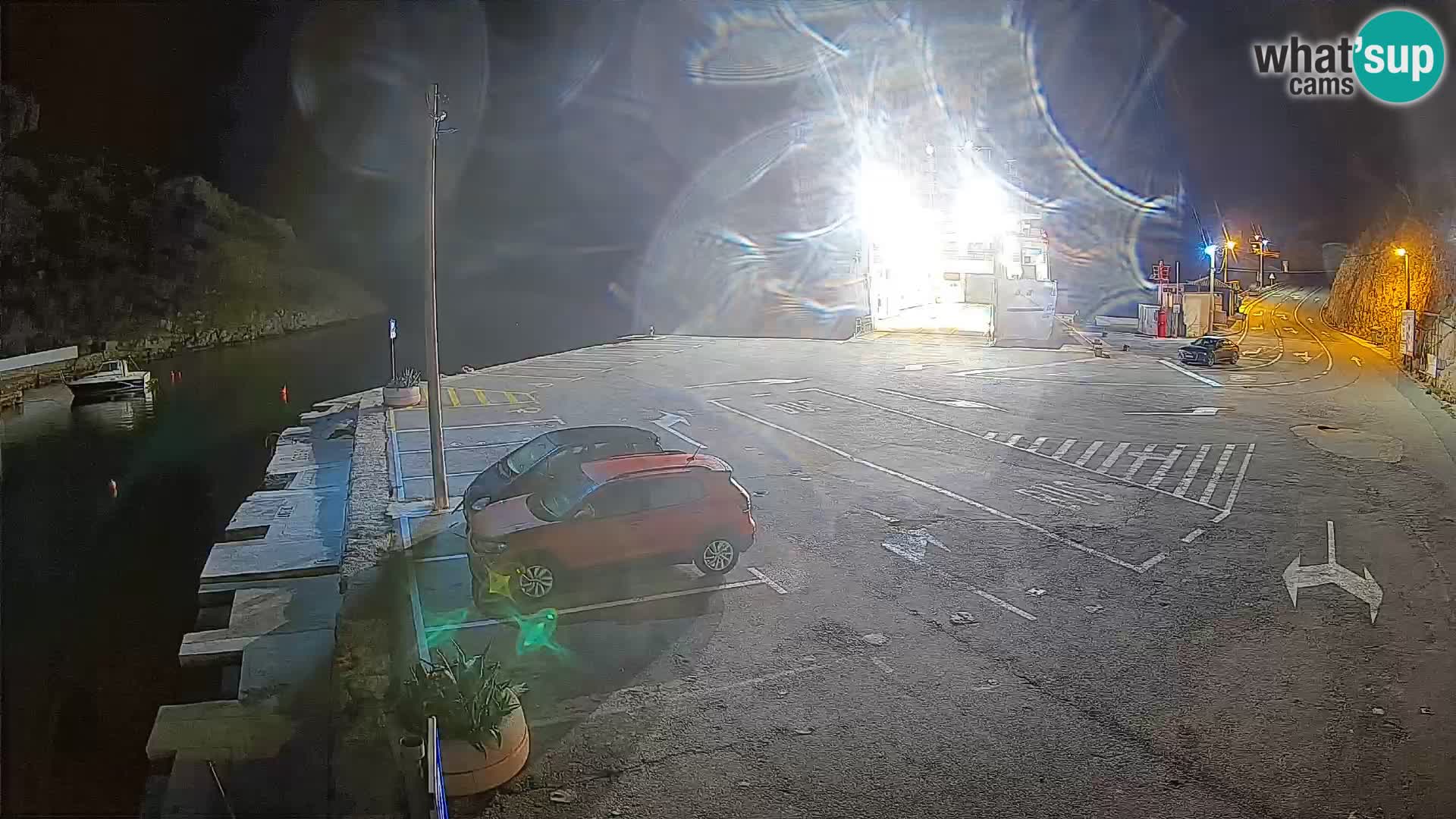 Webcam Prizna ferry port to Pag island