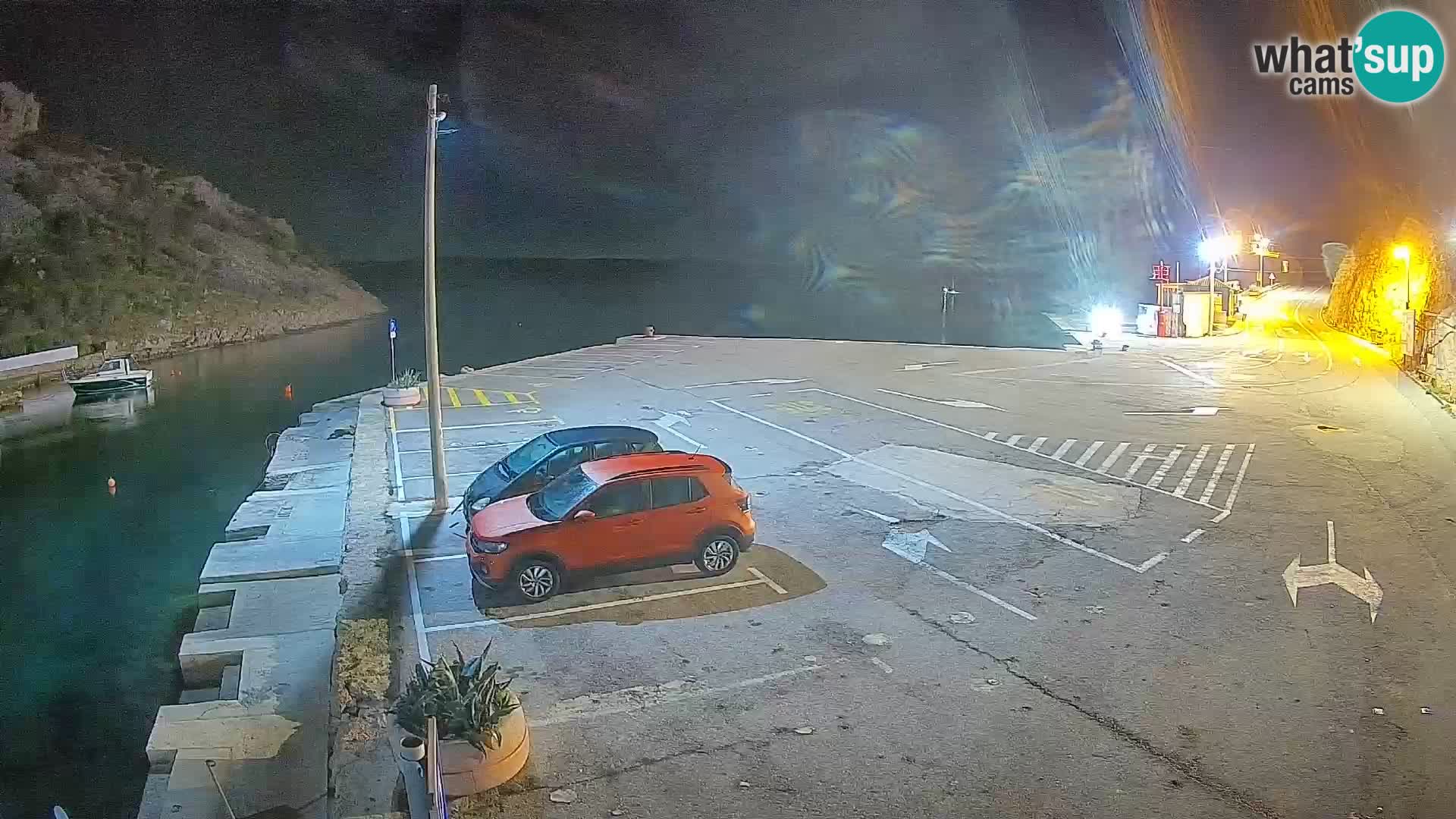 Webcam Prizna ferry port to Pag island