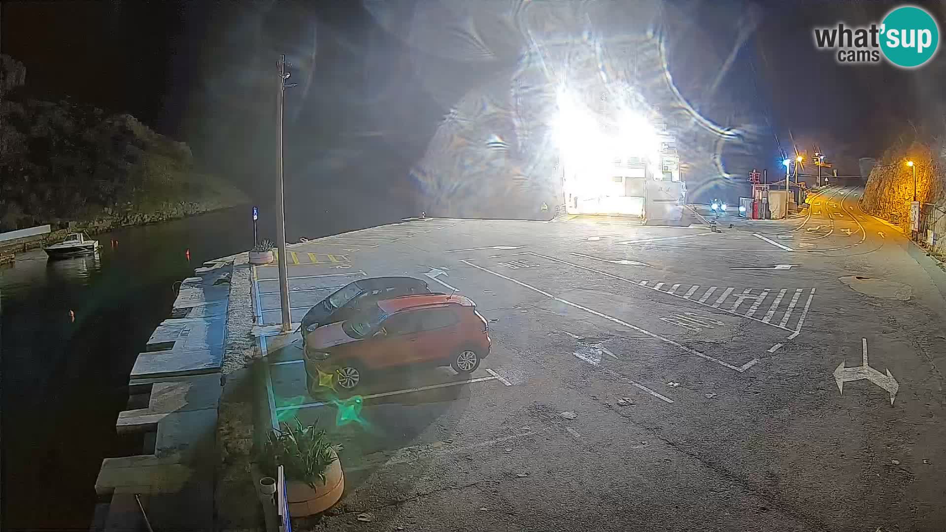 Webcam port de ferry de Prizna – vers l’île de Pag