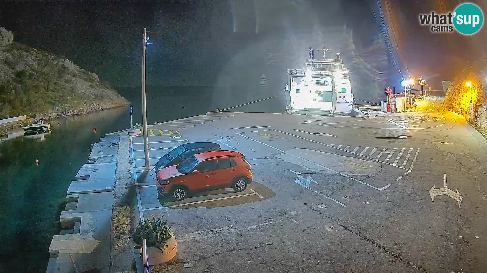 Webcam port de ferry de Prizna – vers l’île de Pag