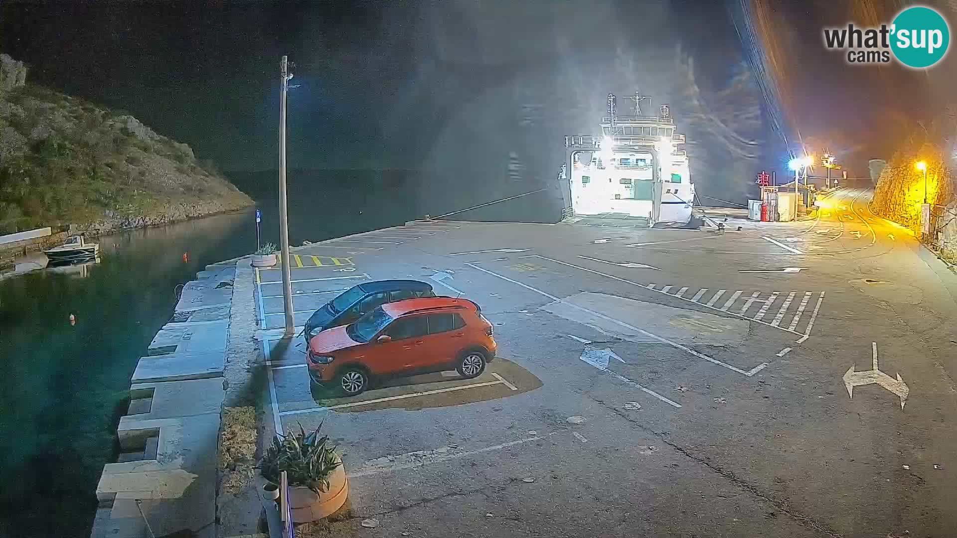 Webcam port de ferry de Prizna – vers l’île de Pag