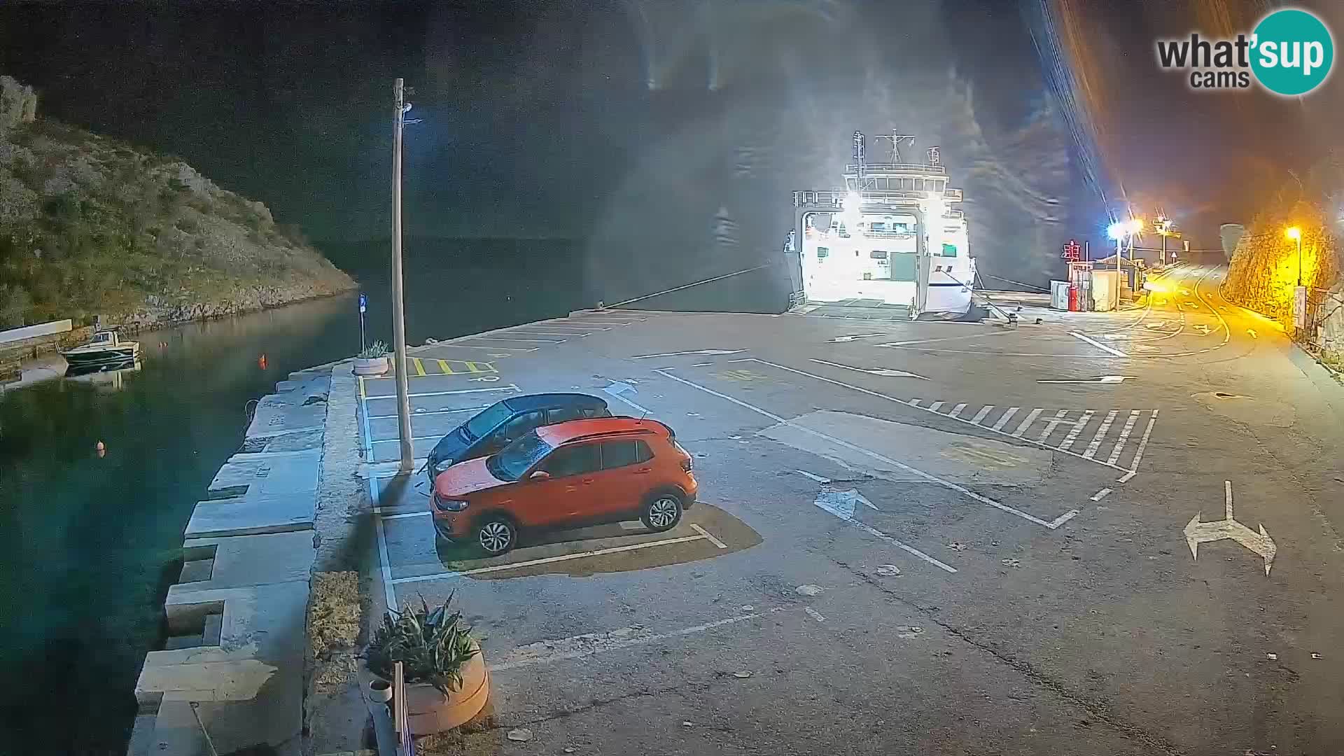 Webcam Fährhafen Prizna – zur Insel Pag