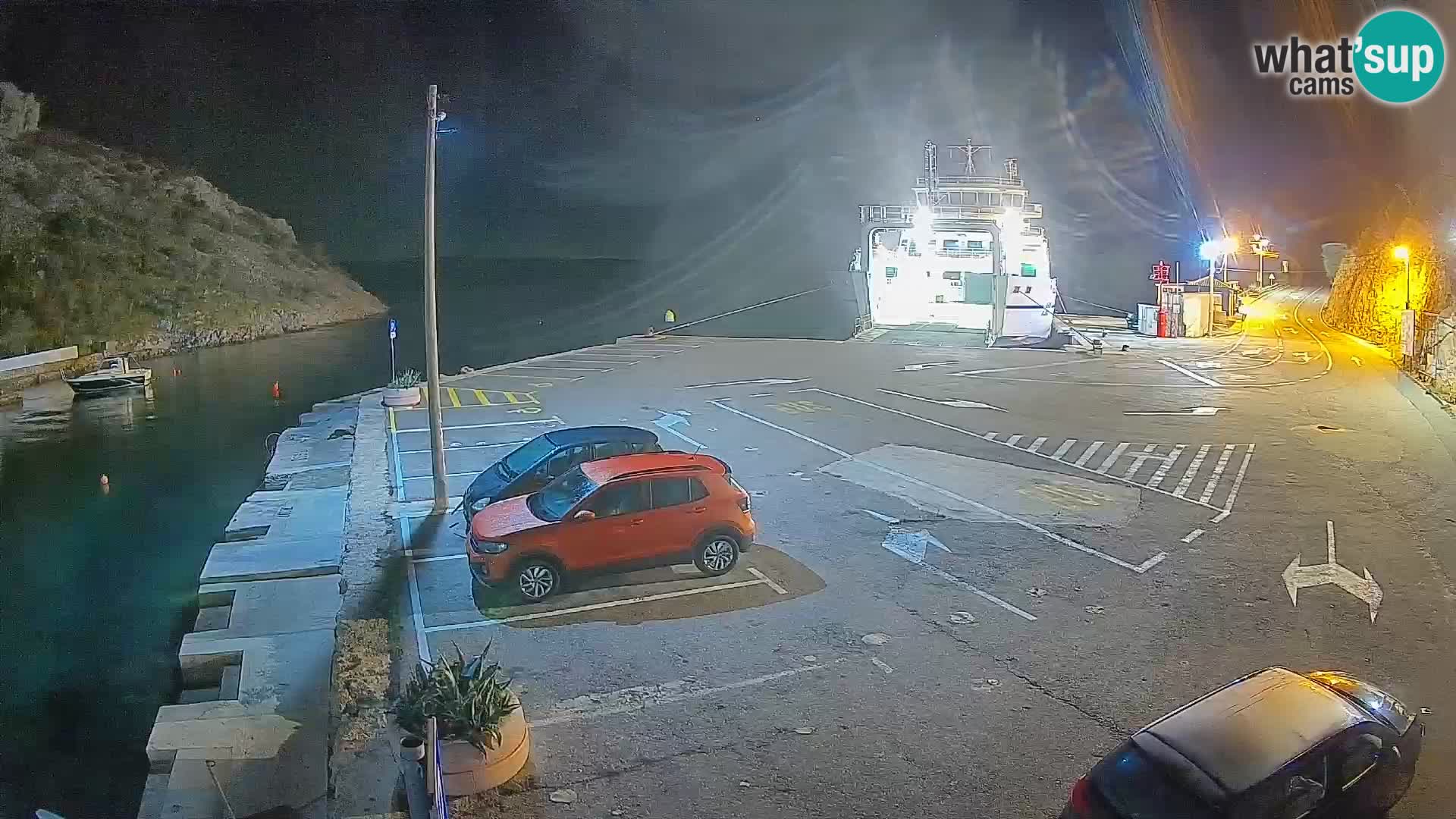 Webcam Prizna ferry port to Pag island