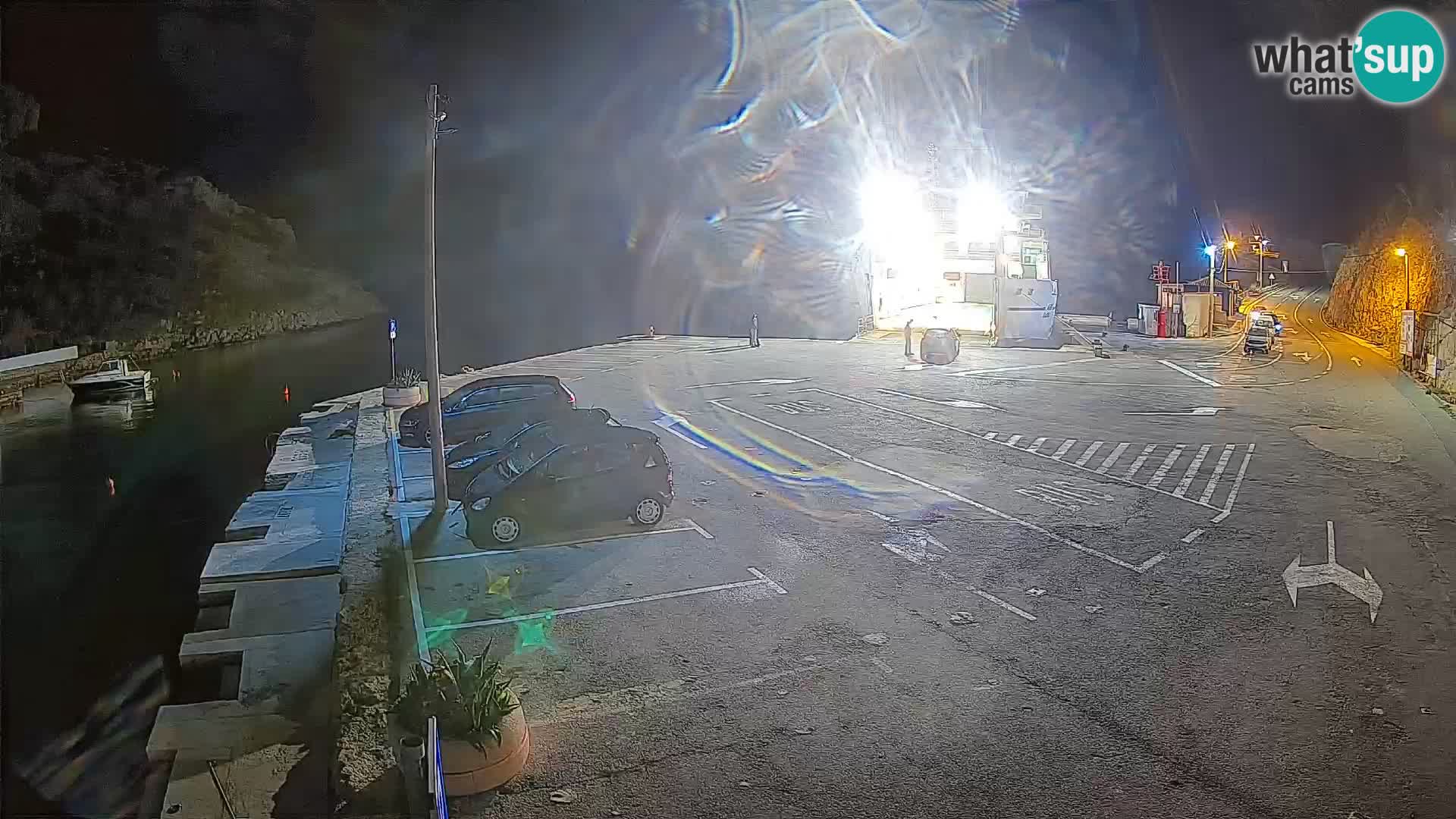 Webcam Prizna ferry port to Pag island