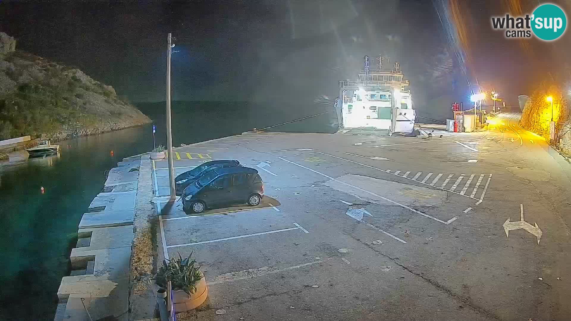 Webcam Prizna ferry port to Pag island
