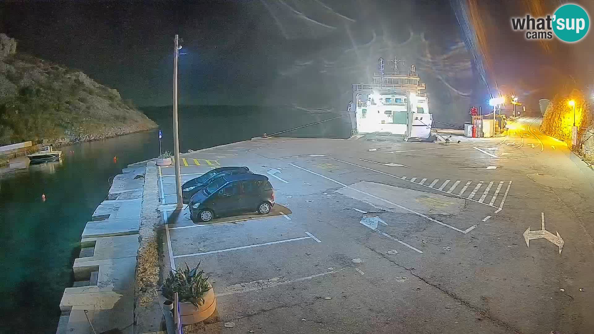 Webcam Prizna ferry port to Pag island