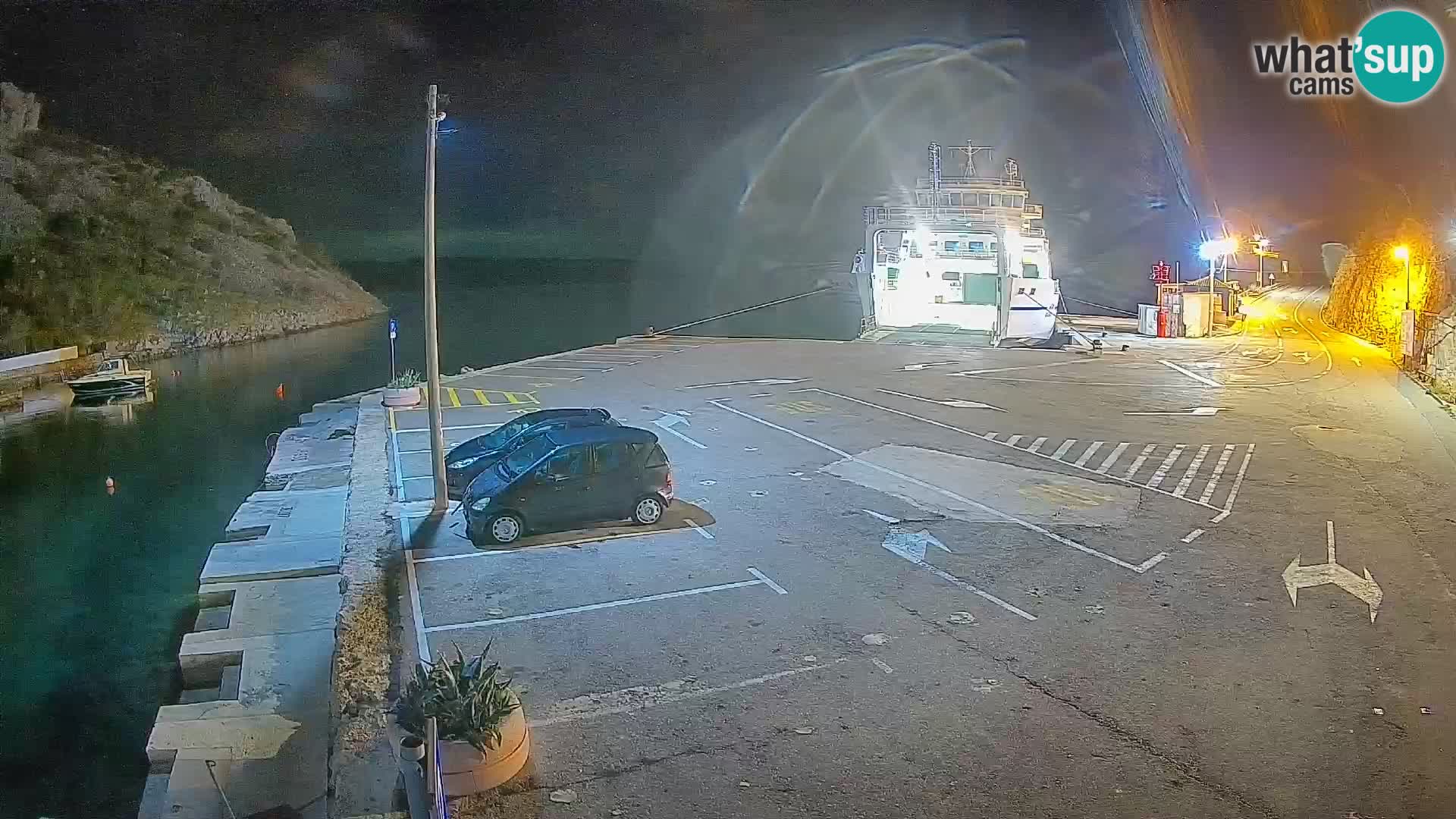 Webcam Prizna ferry port to Pag island