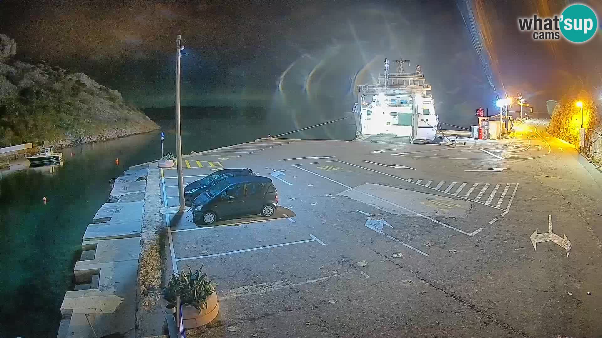 Webcam Prizna ferry port to Pag island