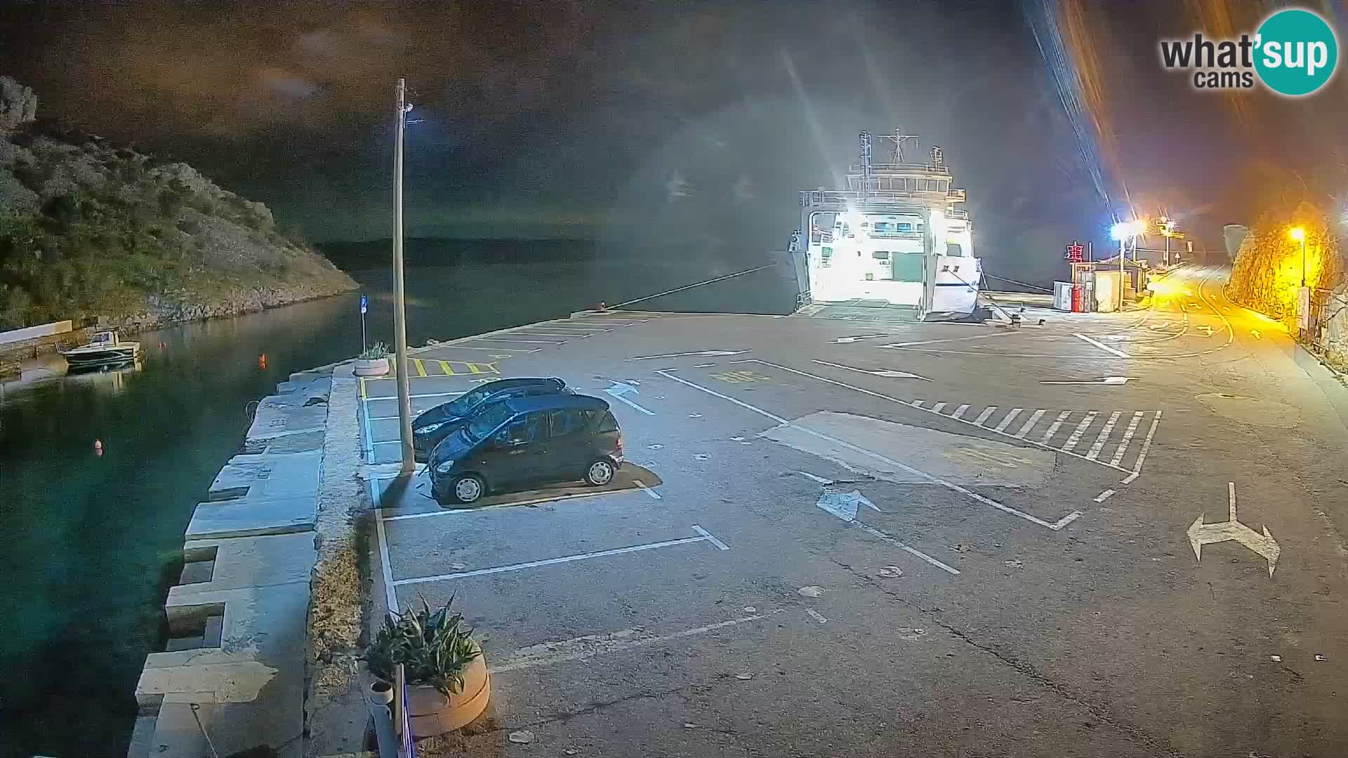 Webcam port de ferry de Prizna – vers l’île de Pag