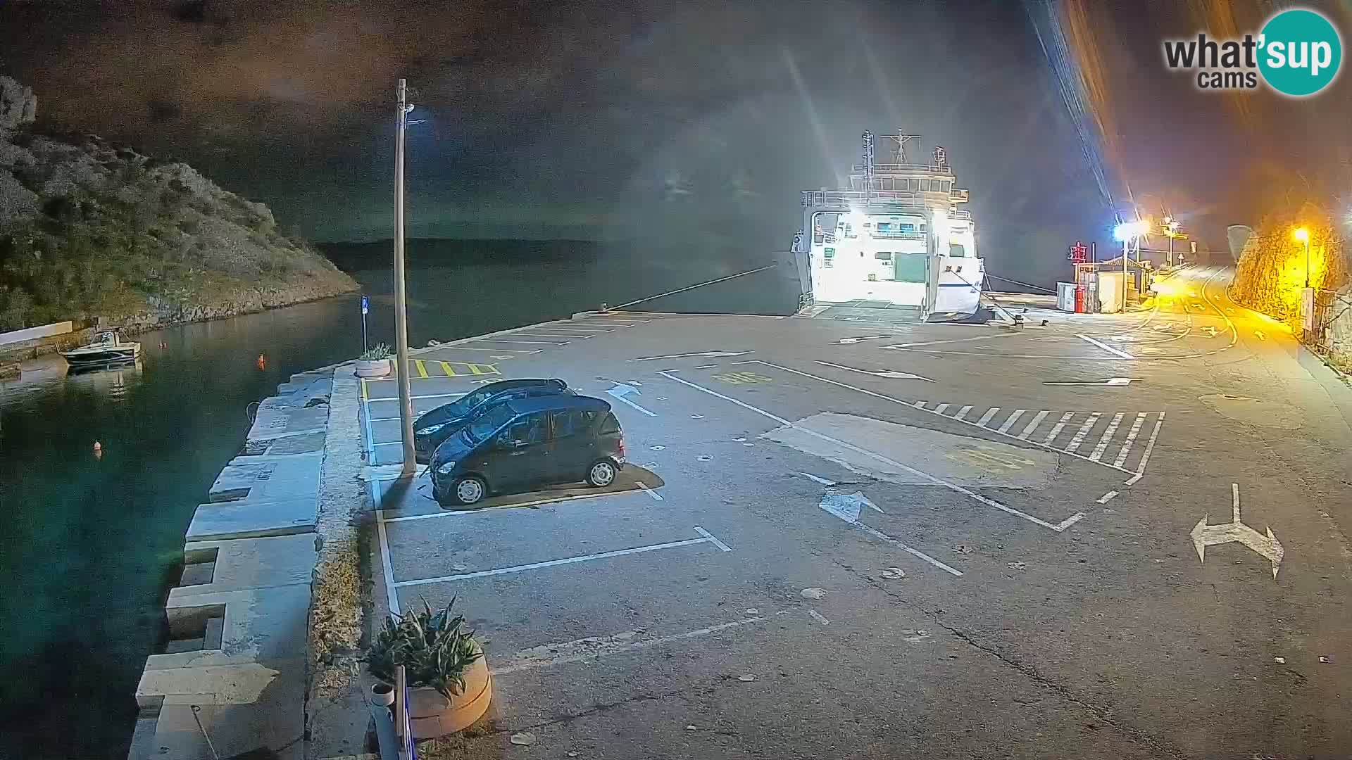 Webcam Fährhafen Prizna – zur Insel Pag