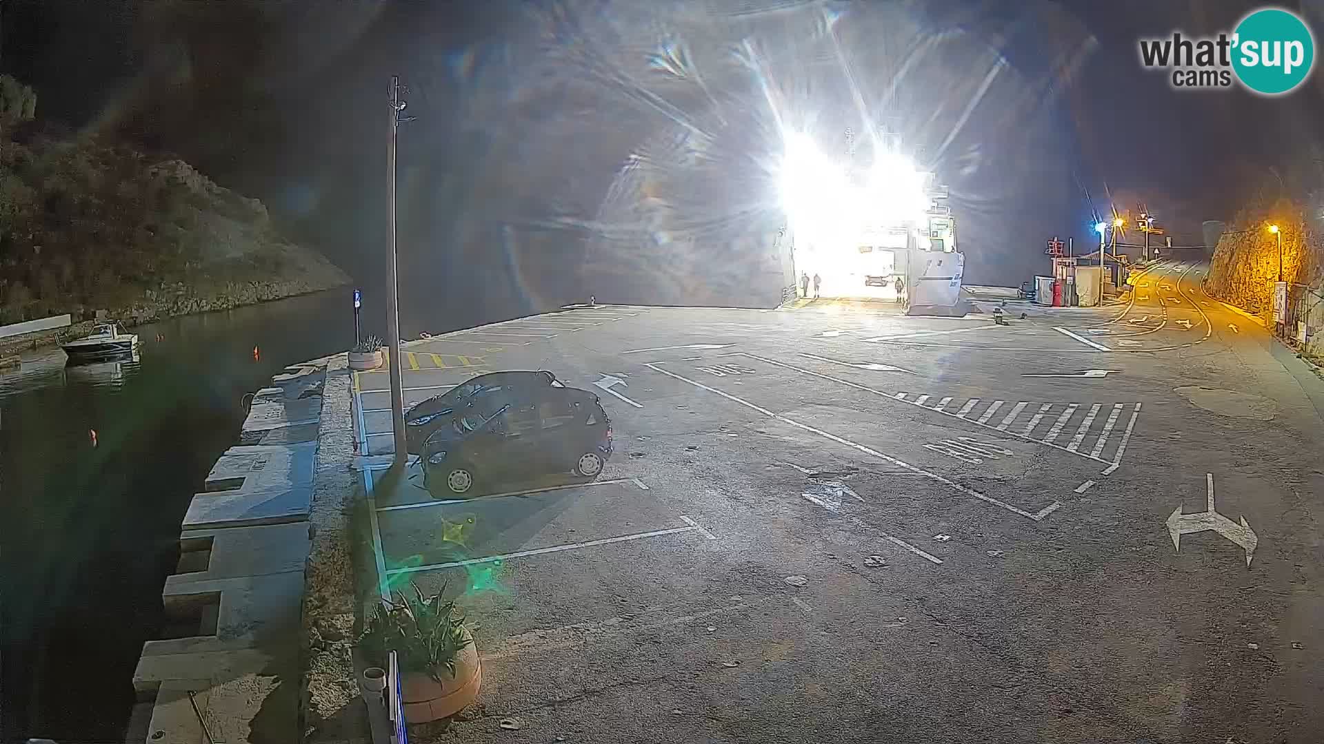 Webcam Fährhafen Prizna – zur Insel Pag