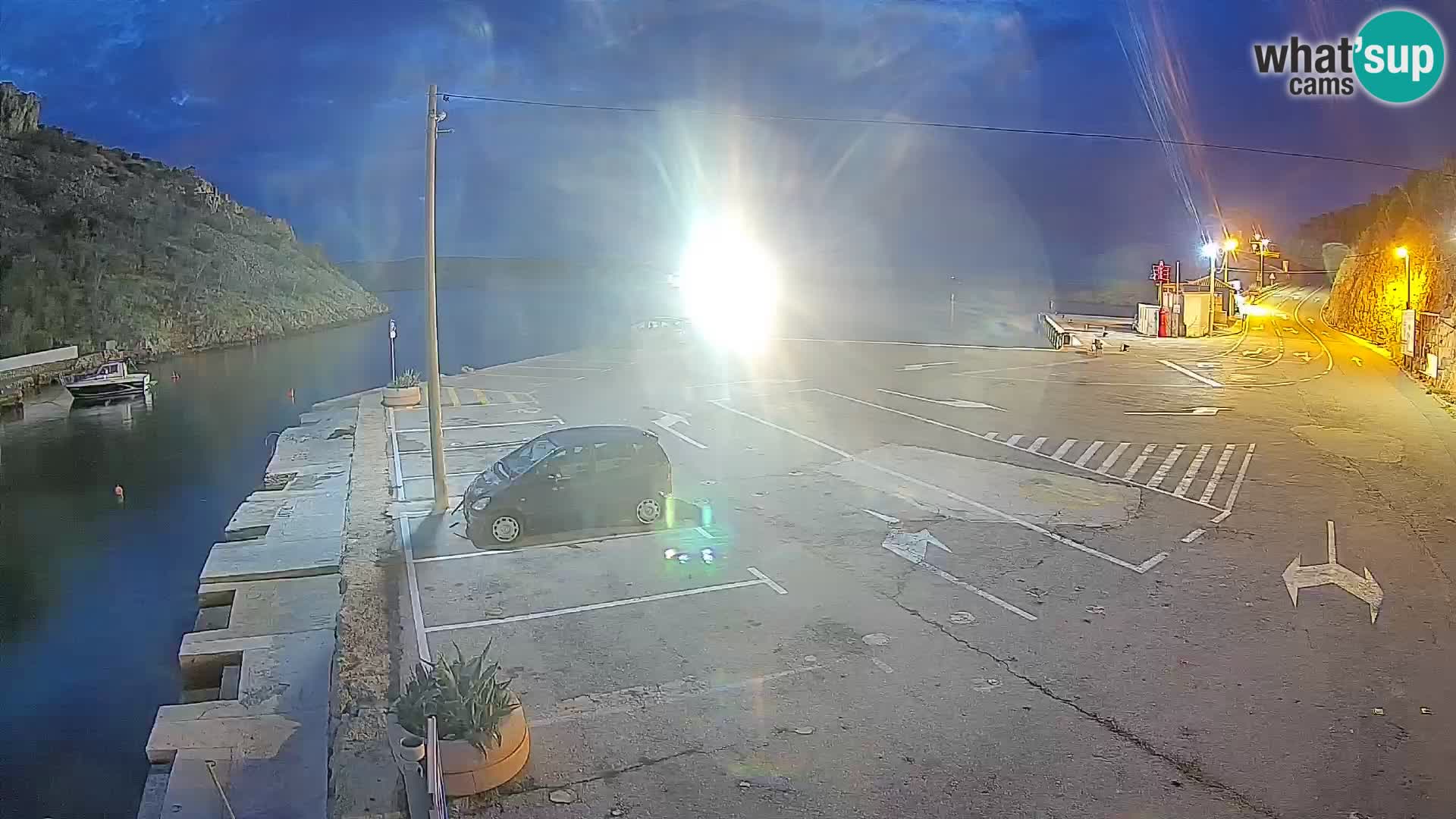 Webcam Fährhafen Prizna – zur Insel Pag