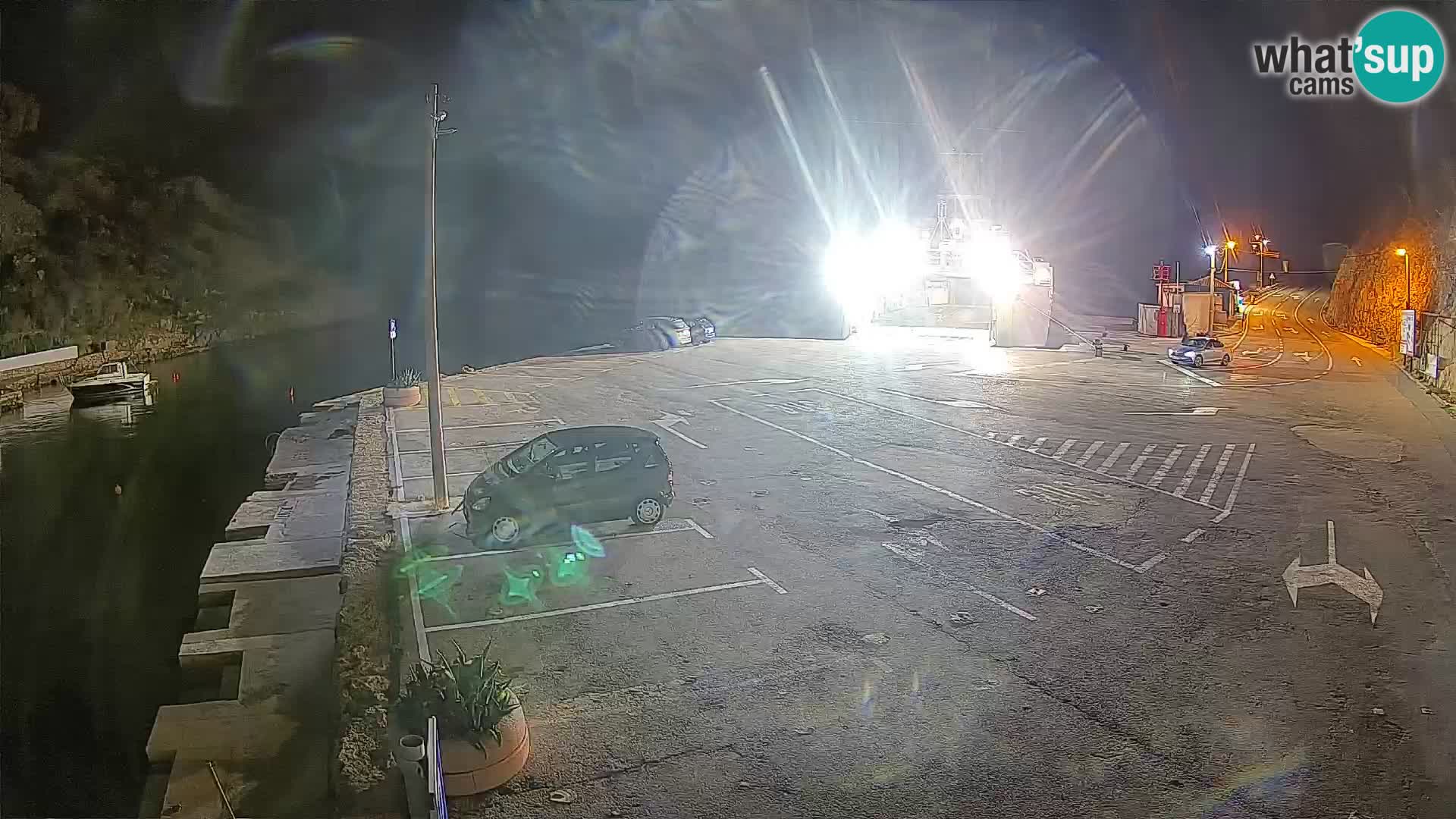 Webcam port de ferry de Prizna – vers l’île de Pag