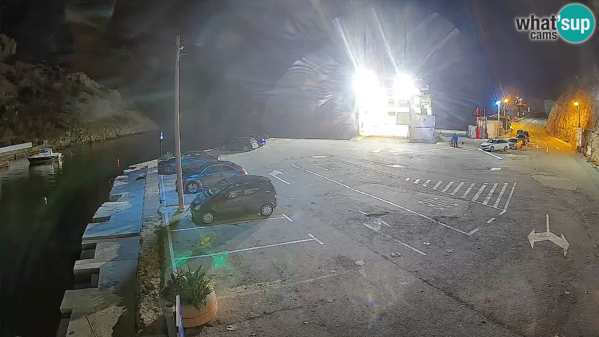 Webcam port de ferry de Prizna – vers l’île de Pag