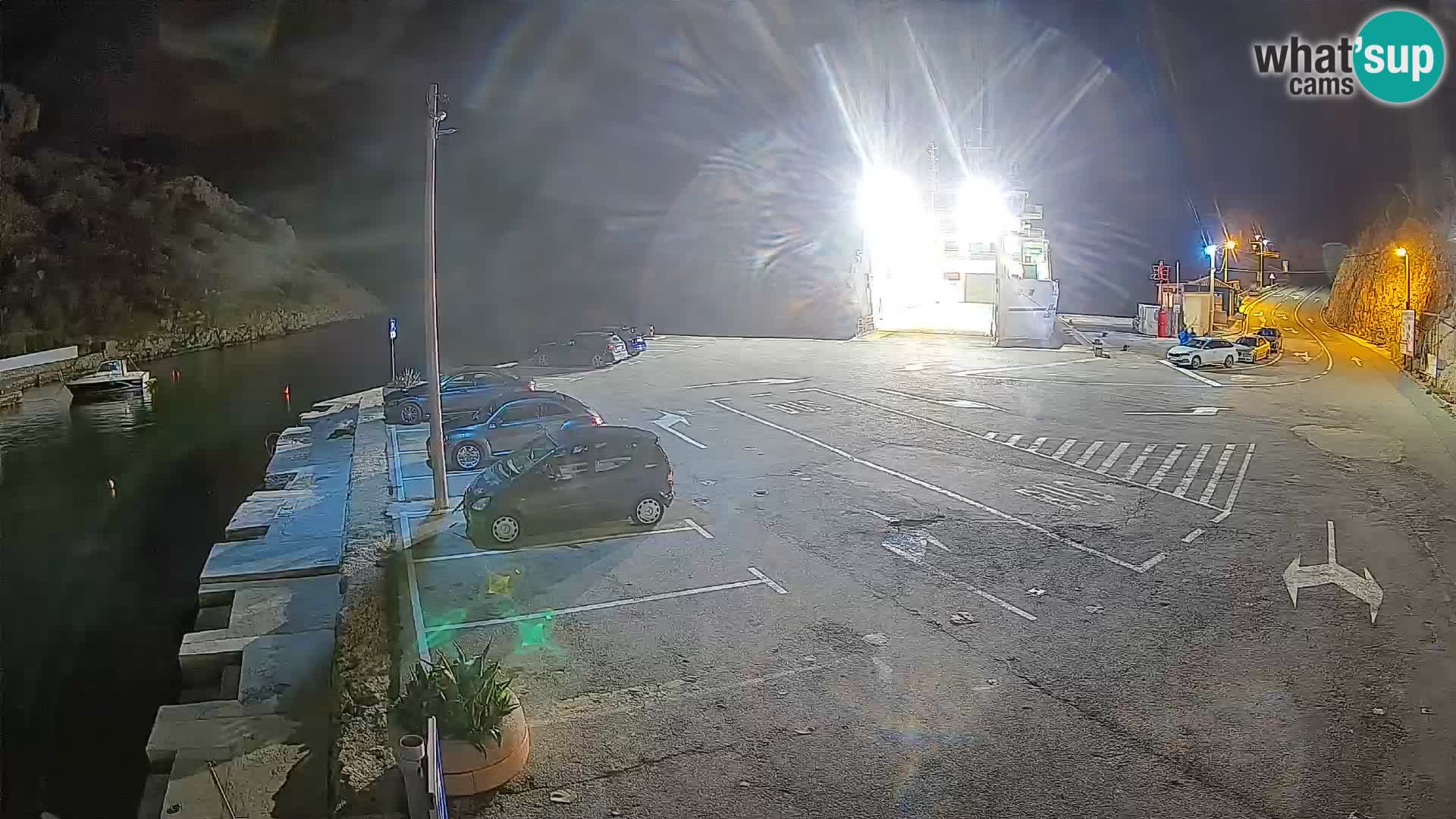 Webcam Fährhafen Prizna – zur Insel Pag