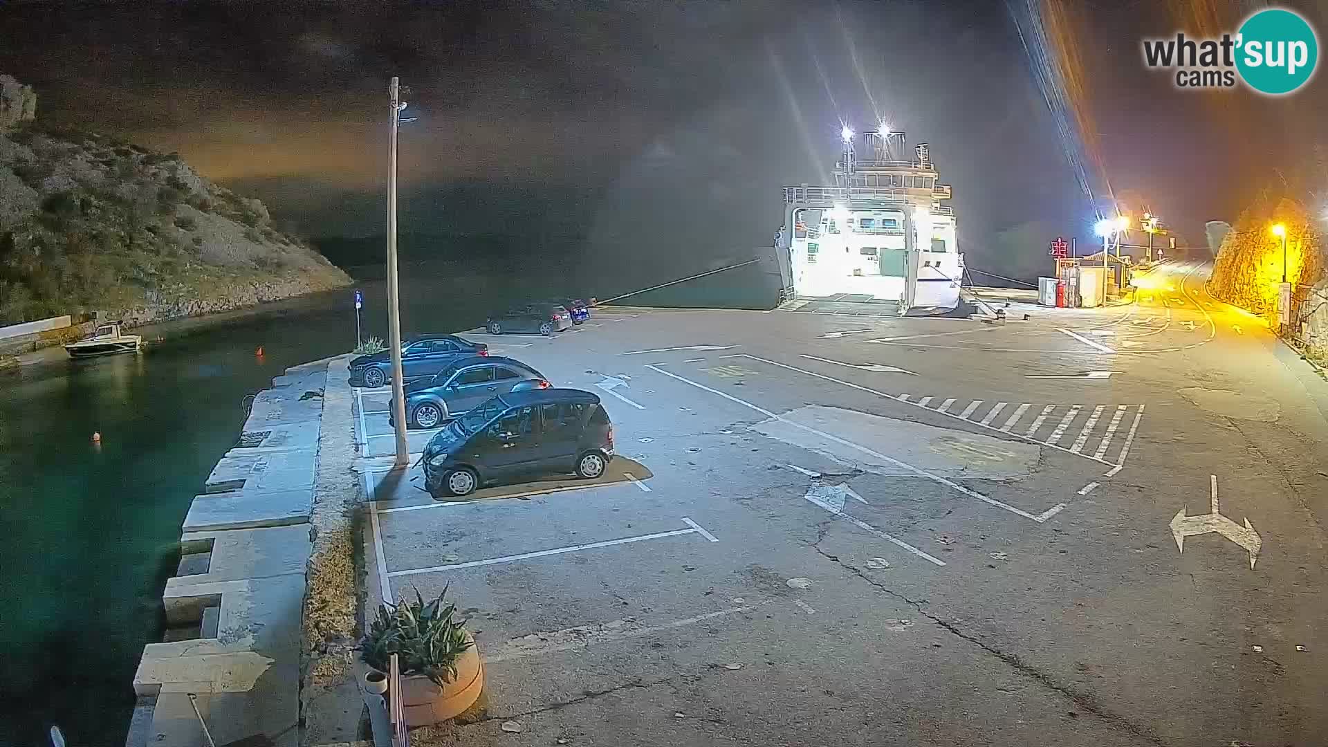 Webcam Fährhafen Prizna – zur Insel Pag